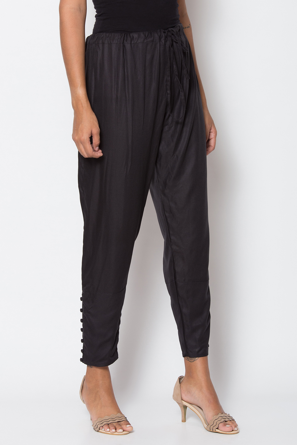 Black Rayon Pants image number 2