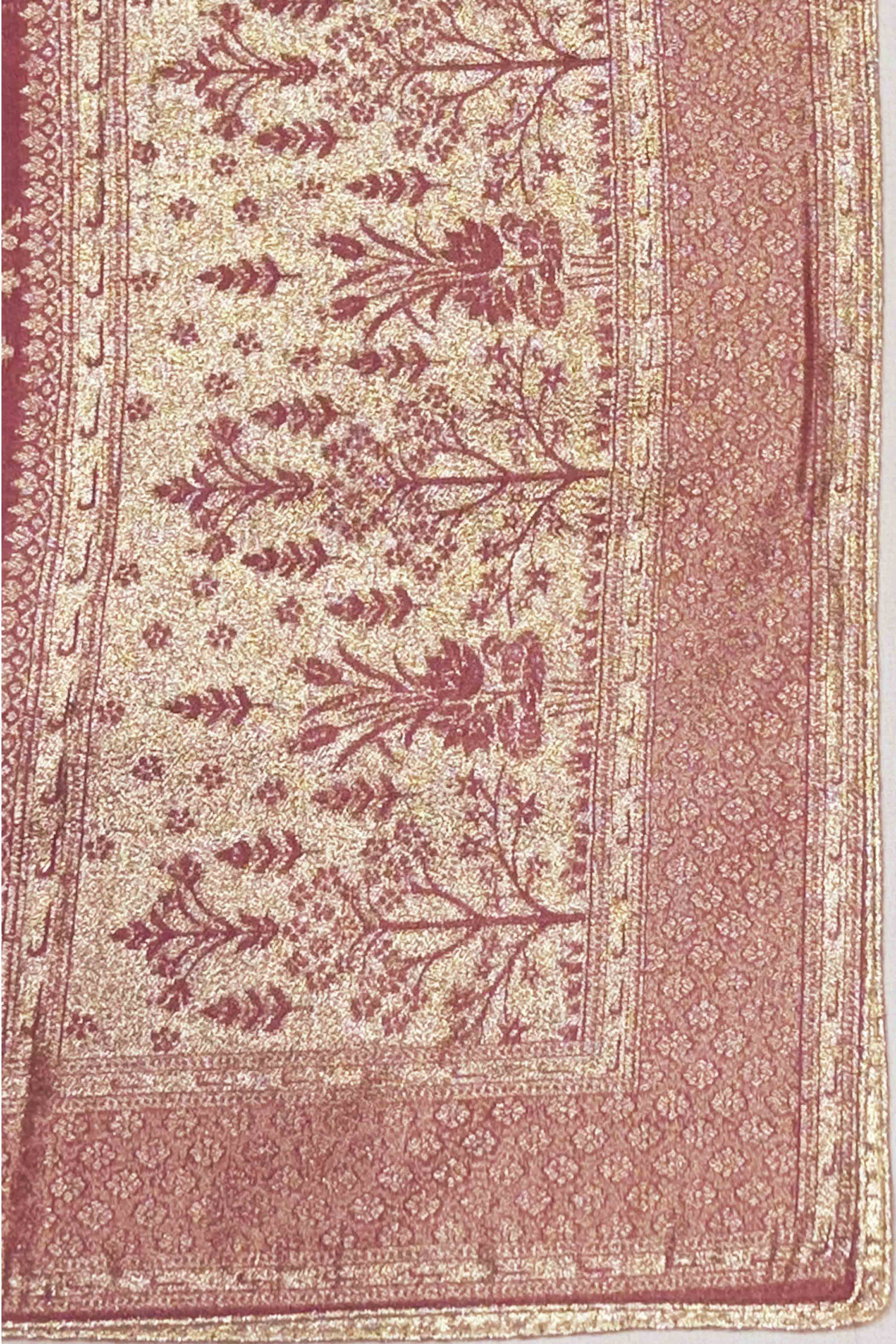 Mustard Jacquard Printed Unstitched Suit Set image number 4