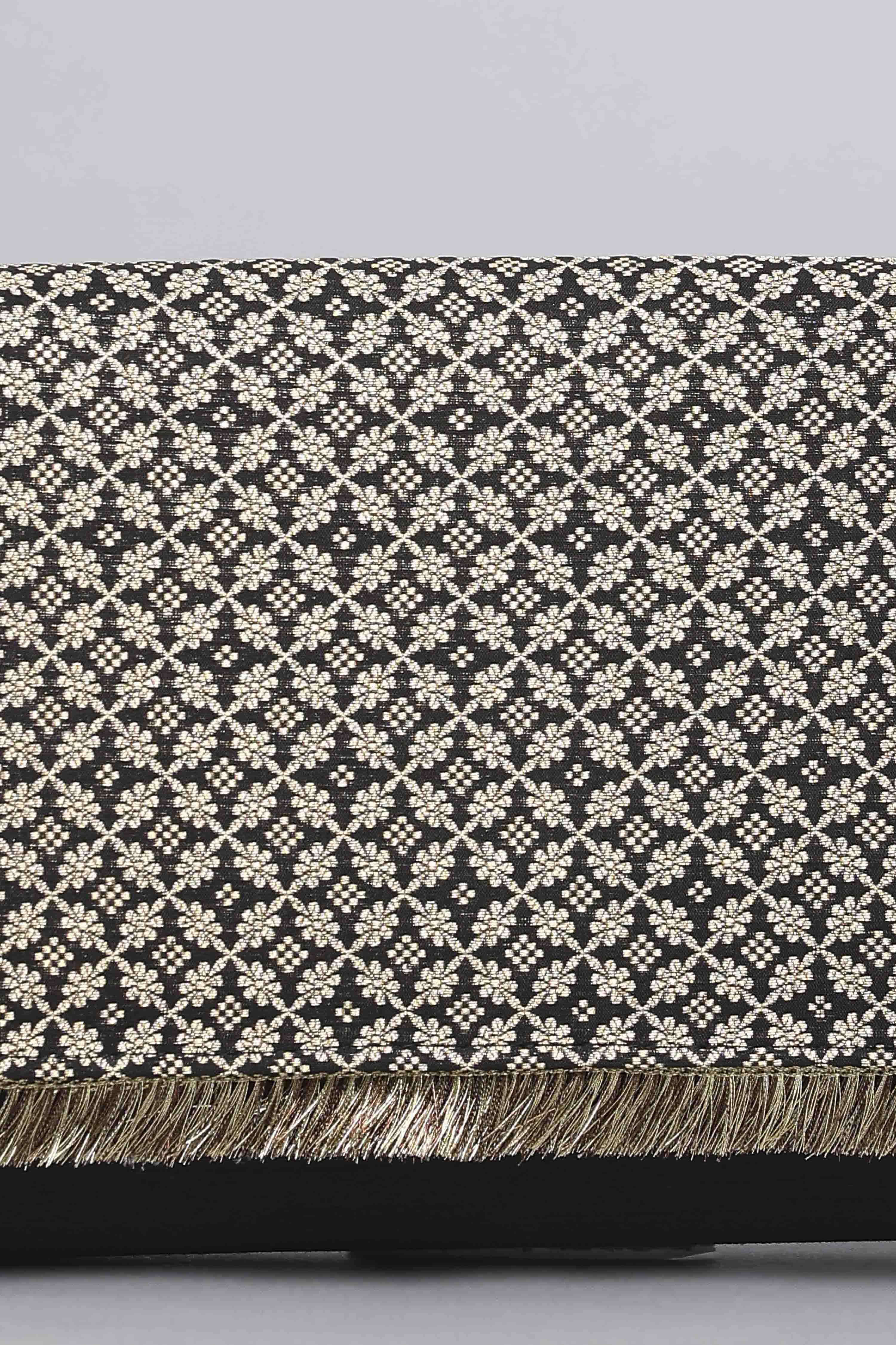 Black Polycotton Ethnic Motif Printed Sling bag image number 1
