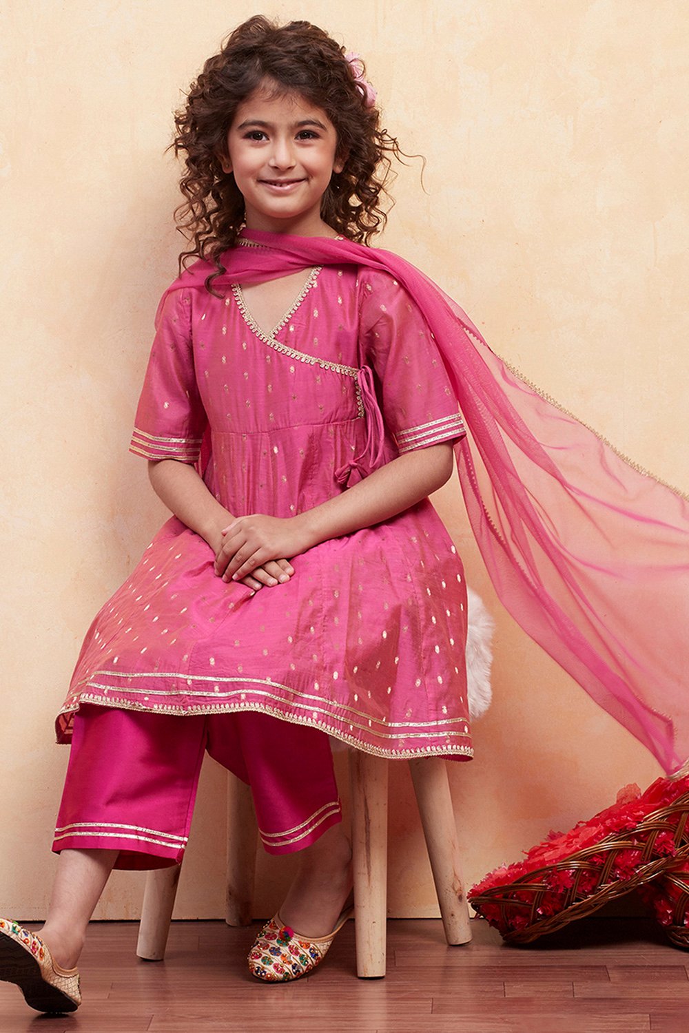 White Polyester Anarkali Suit Set image number 0