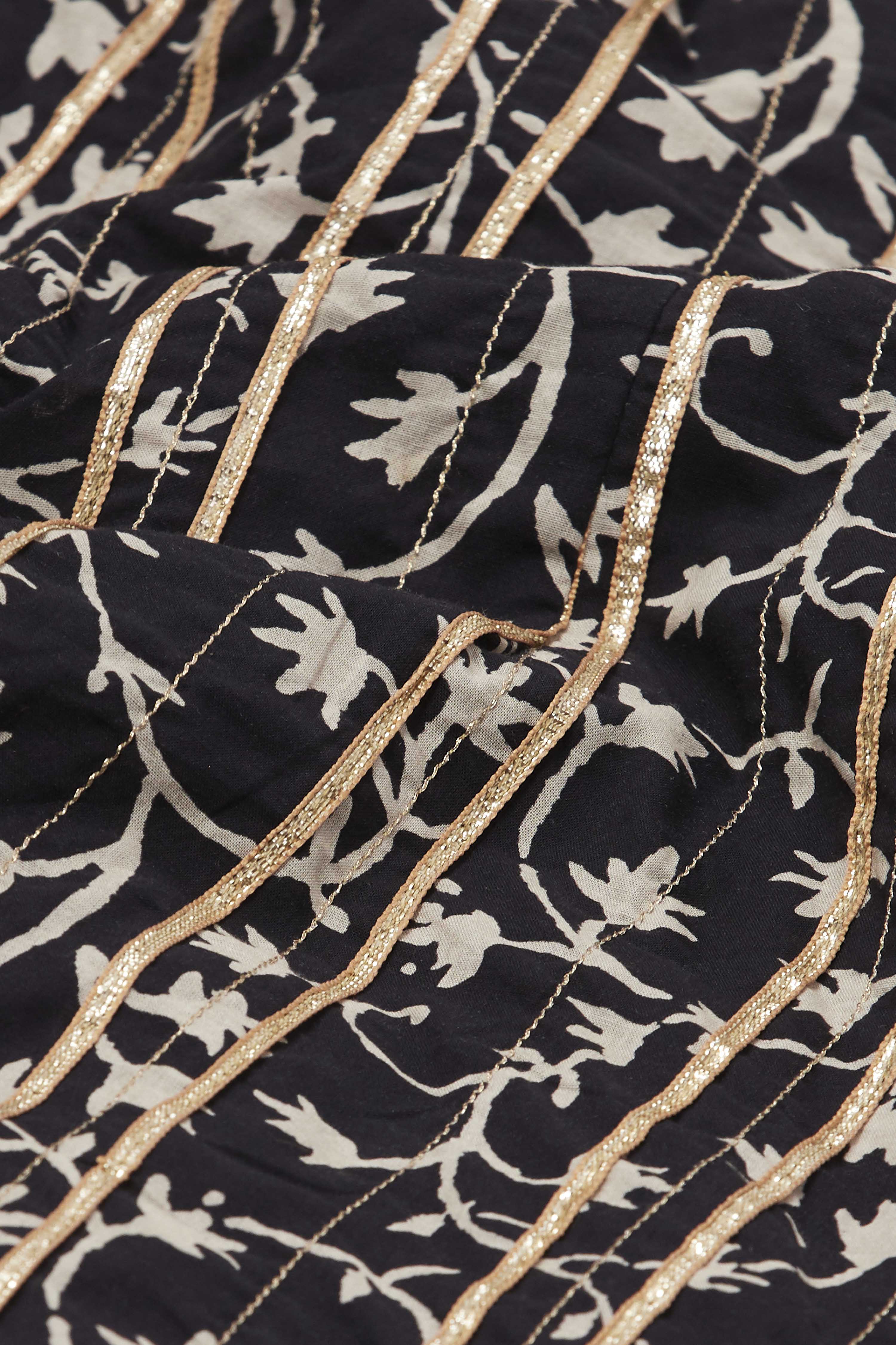 Black Cotton Printed Short Kurti image number 2