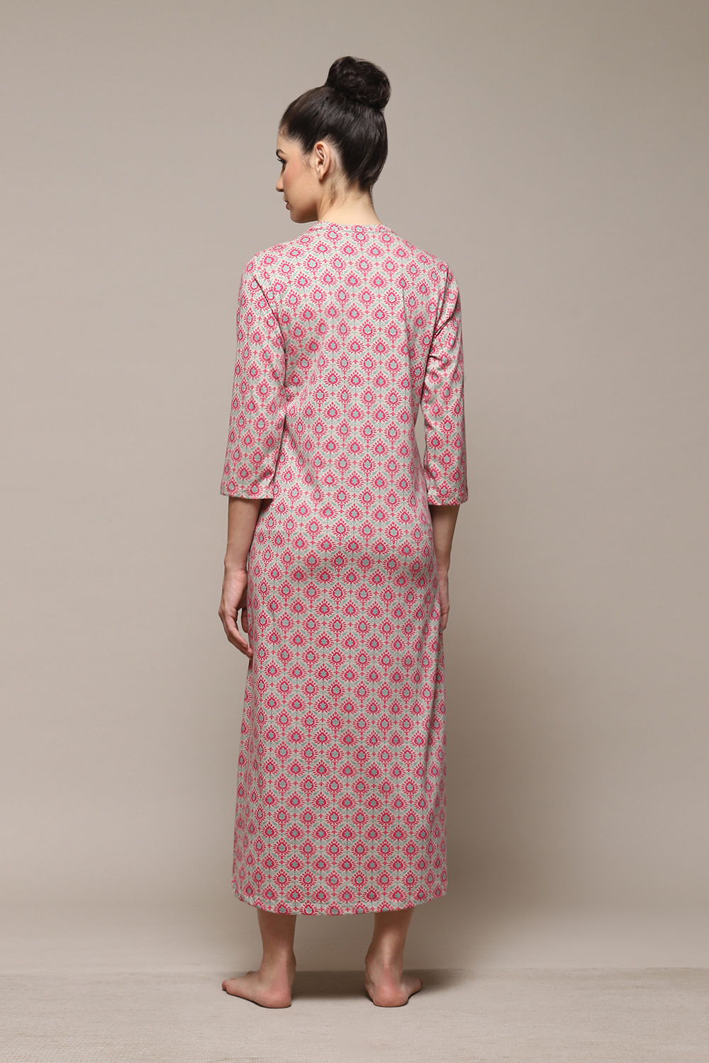 Navy Cotton Printed Sleepwear image number 4