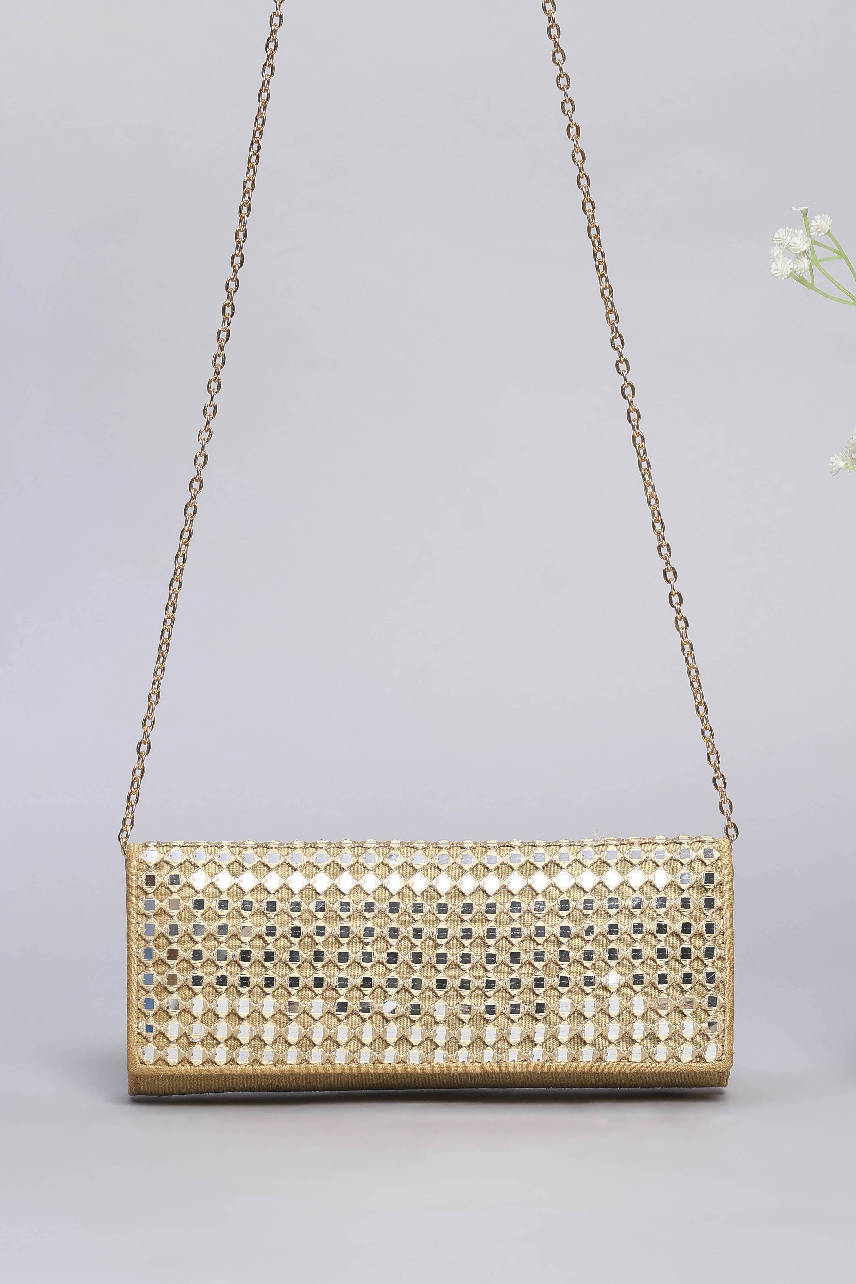 Gold Polycotton Clutch image number 2