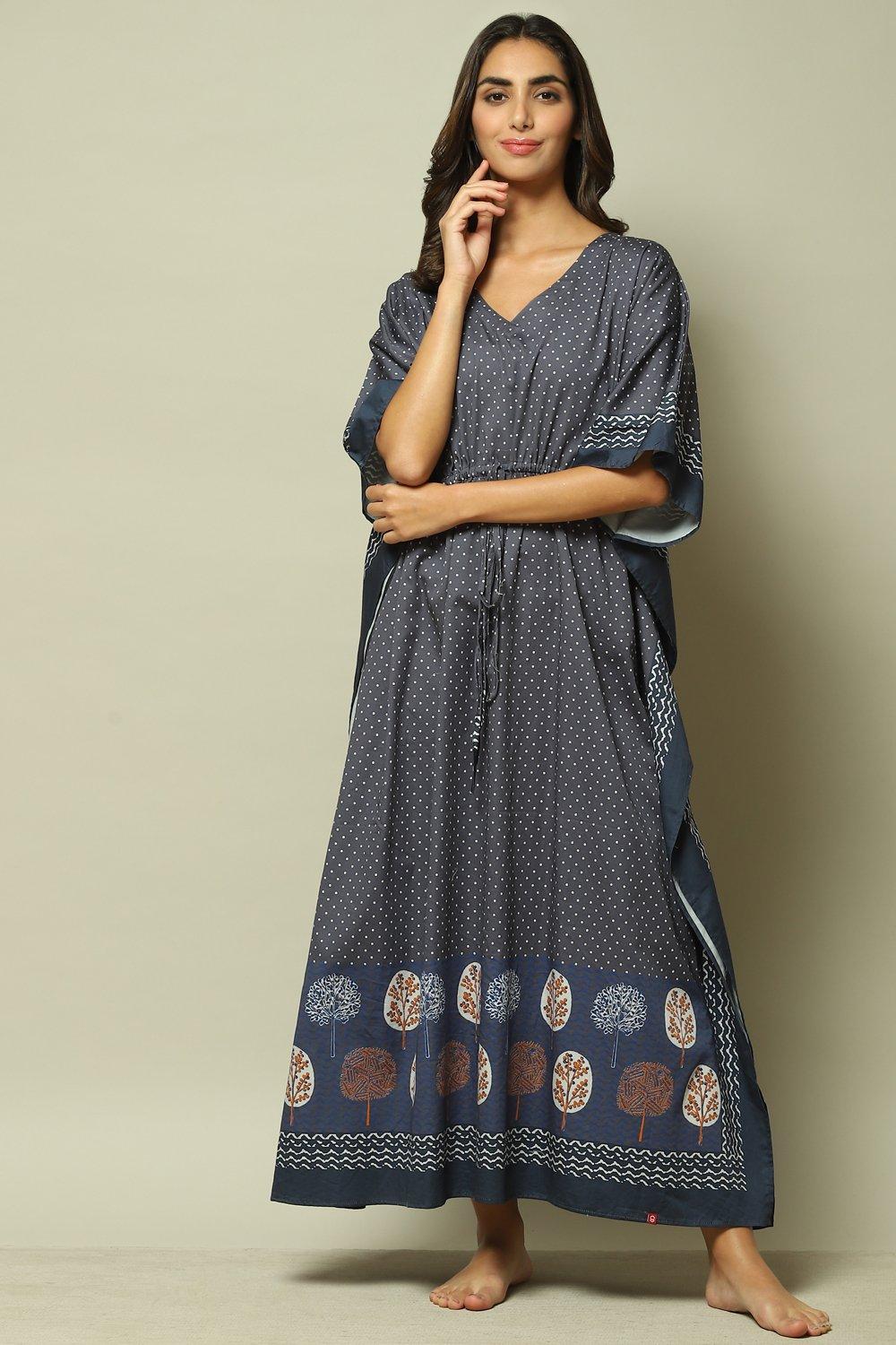 Blue Cotton Printed Nightwear image number 0