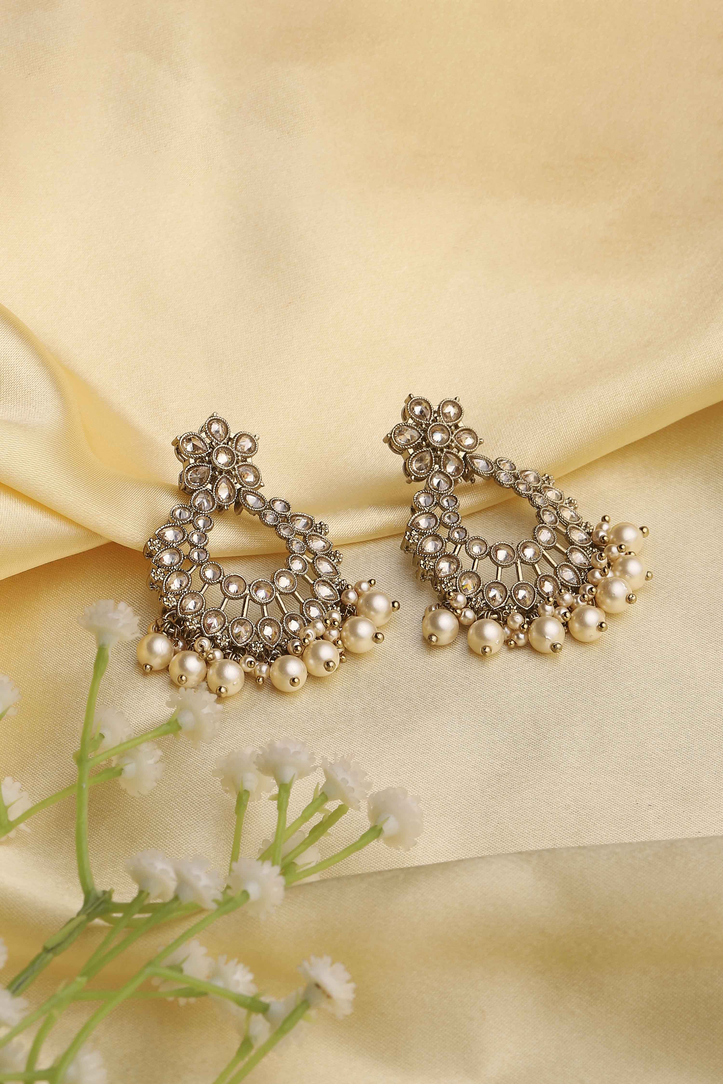 Champagne Alloy Chaandbali image number 0