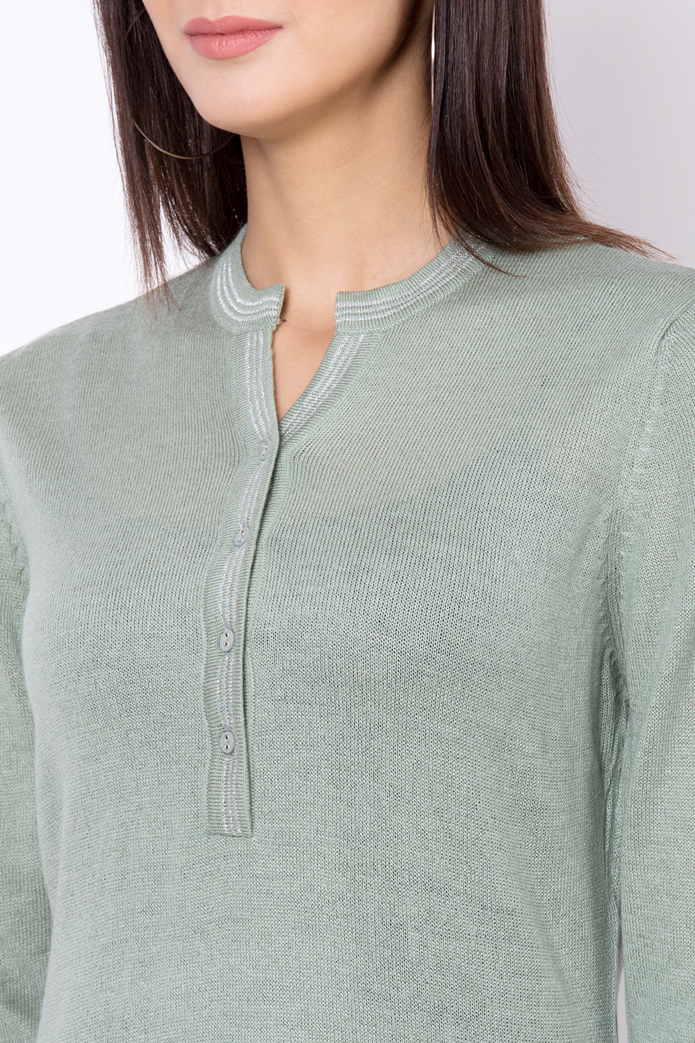Rust Acrylic And Wool Straight Solid Kurta image number 1
