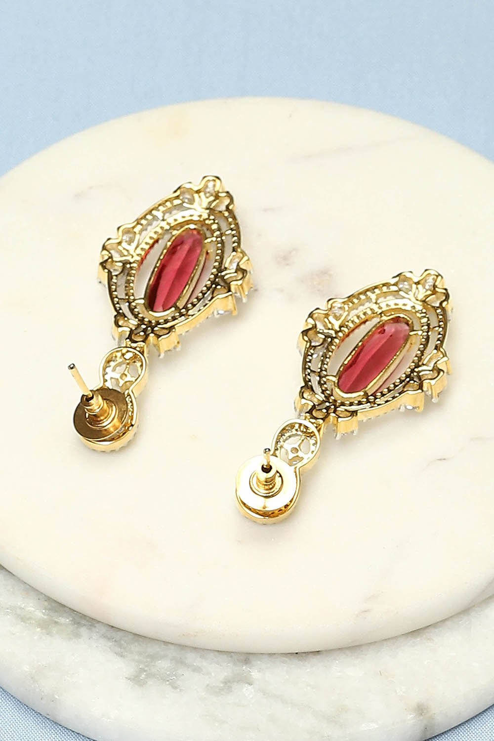 Red Brass Earrings image number 2