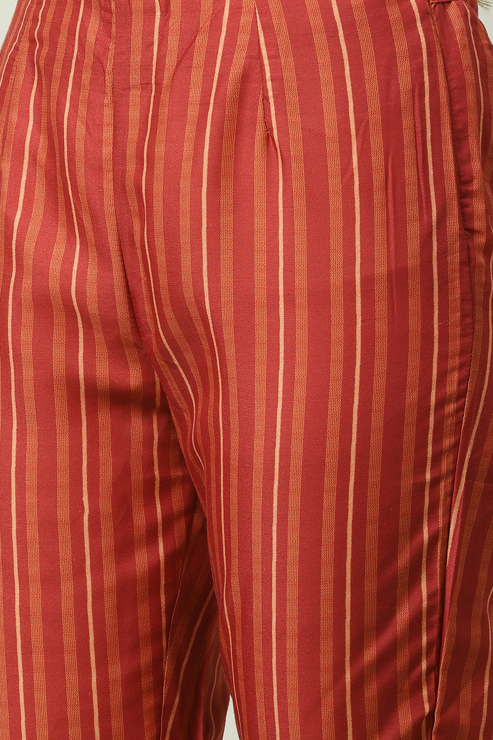 Brown Art Silk Kaftan Set image number 2