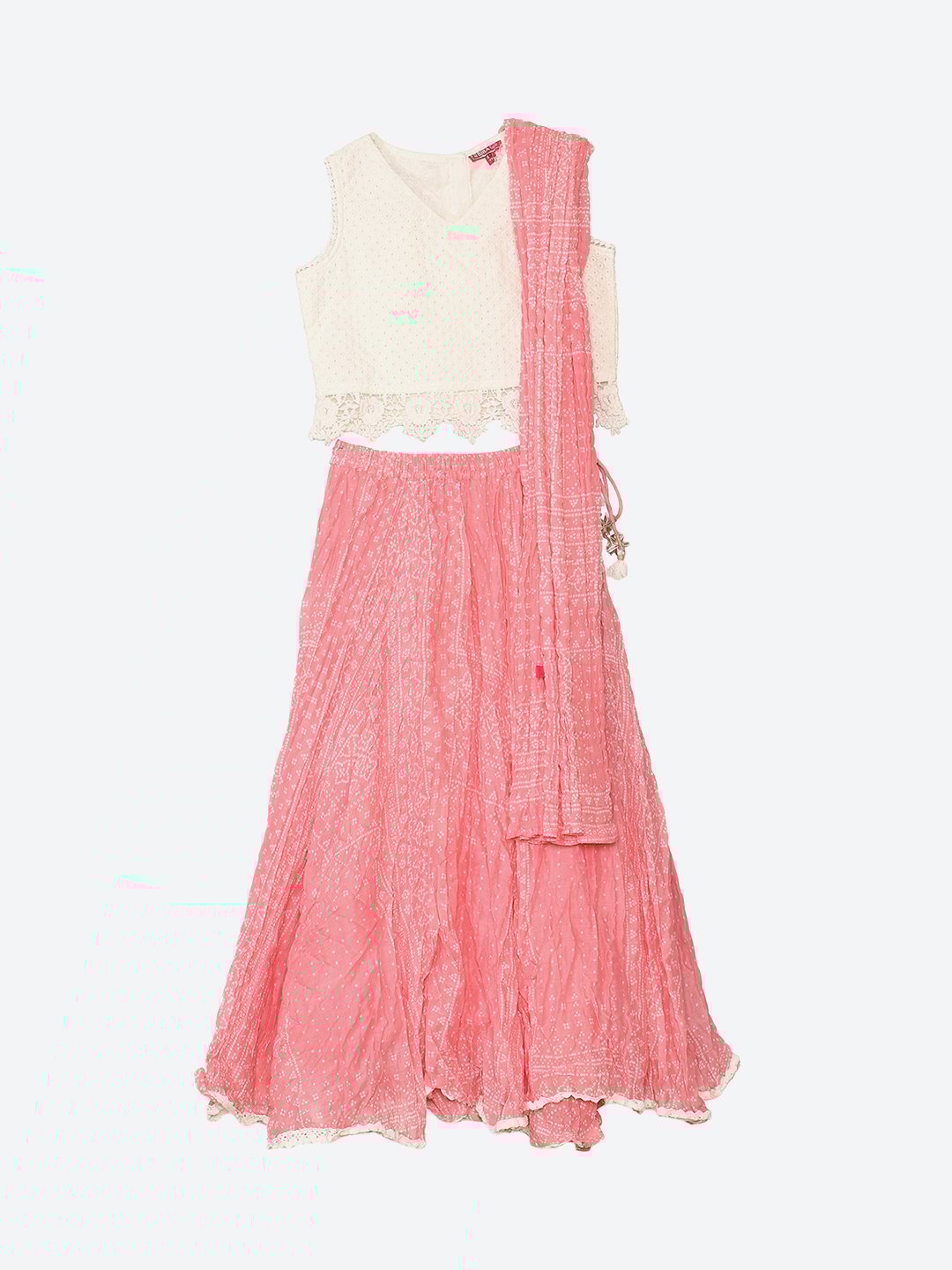 Pink Cotton Lehenga Set image number 0