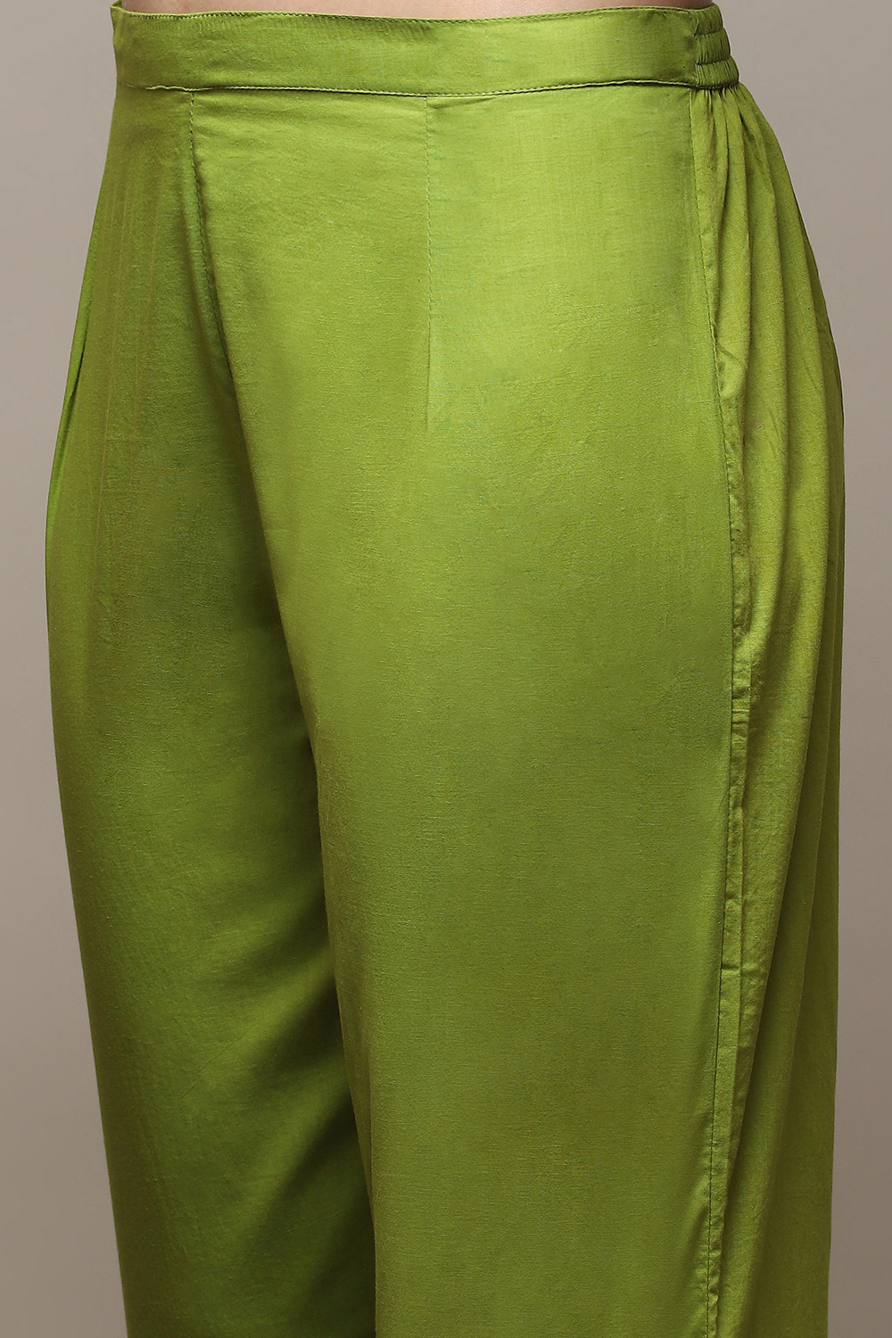 Green Silk Blend Printed Unstitched Suit Set image number 3