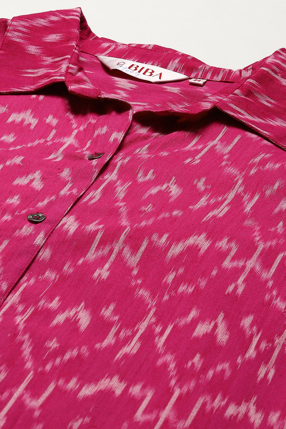 Cham Blue Ikat Straight Yarndyed Shirt image number 1