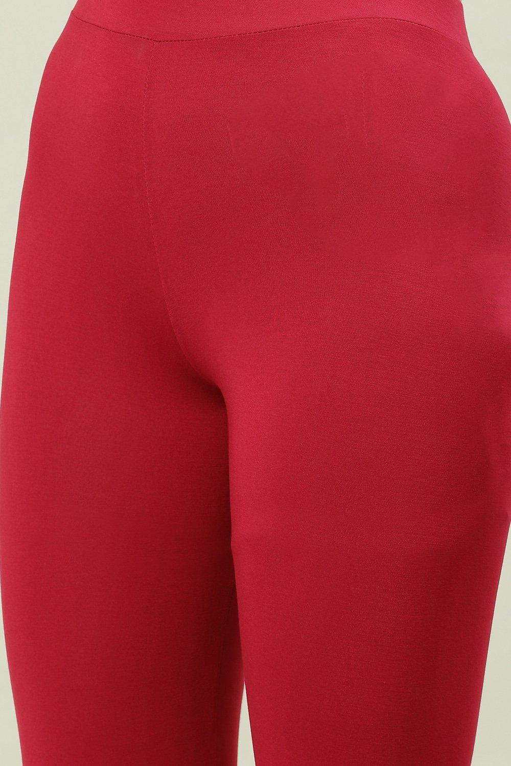 Black Viscose Lycra Solid Leggings image number 1