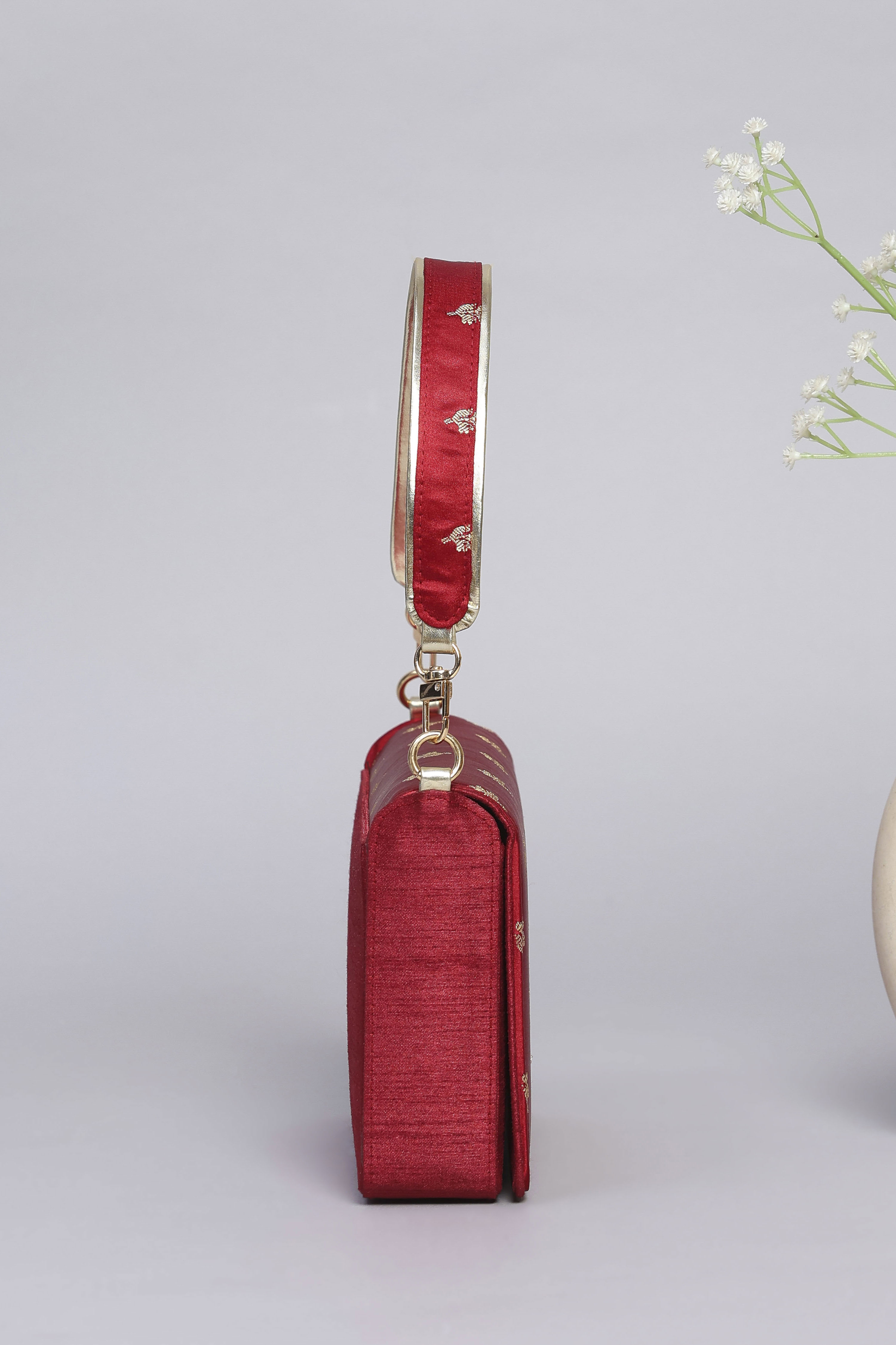 Red Polycotton Clutch image number 3