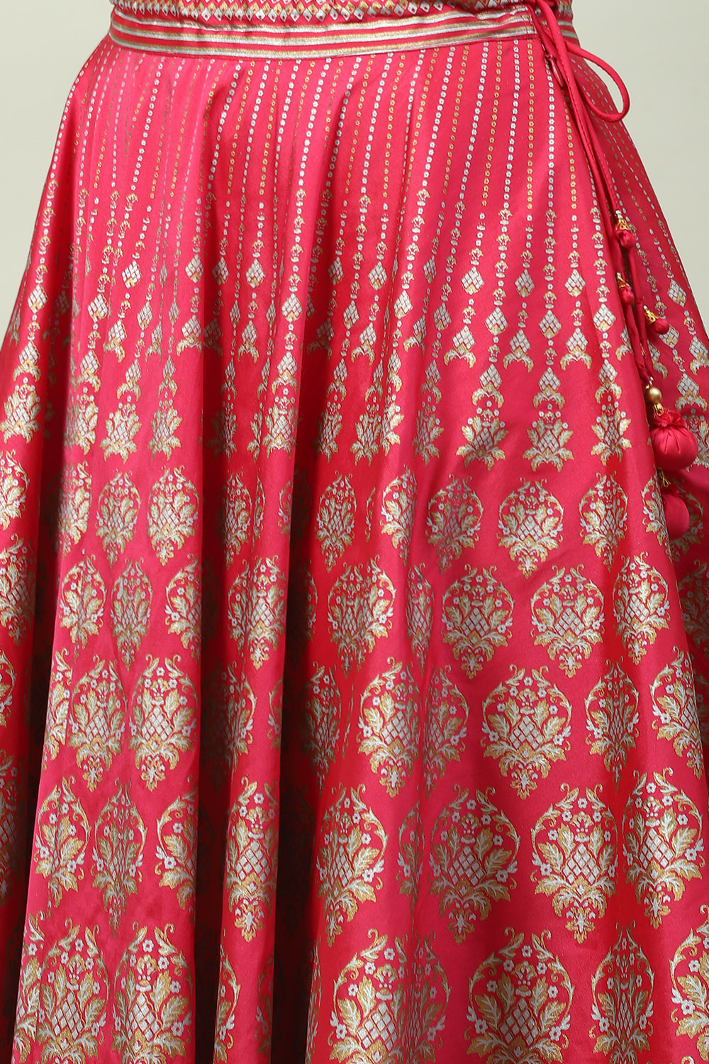 Fuschia Art Silk Lehenga Set image number 2