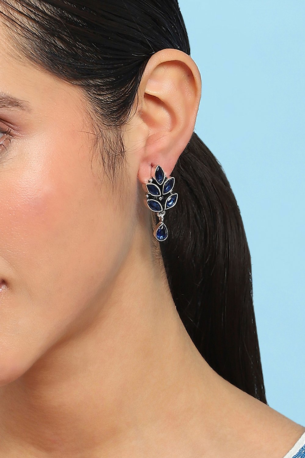 Navy Brass Drop & Danglers image number 1