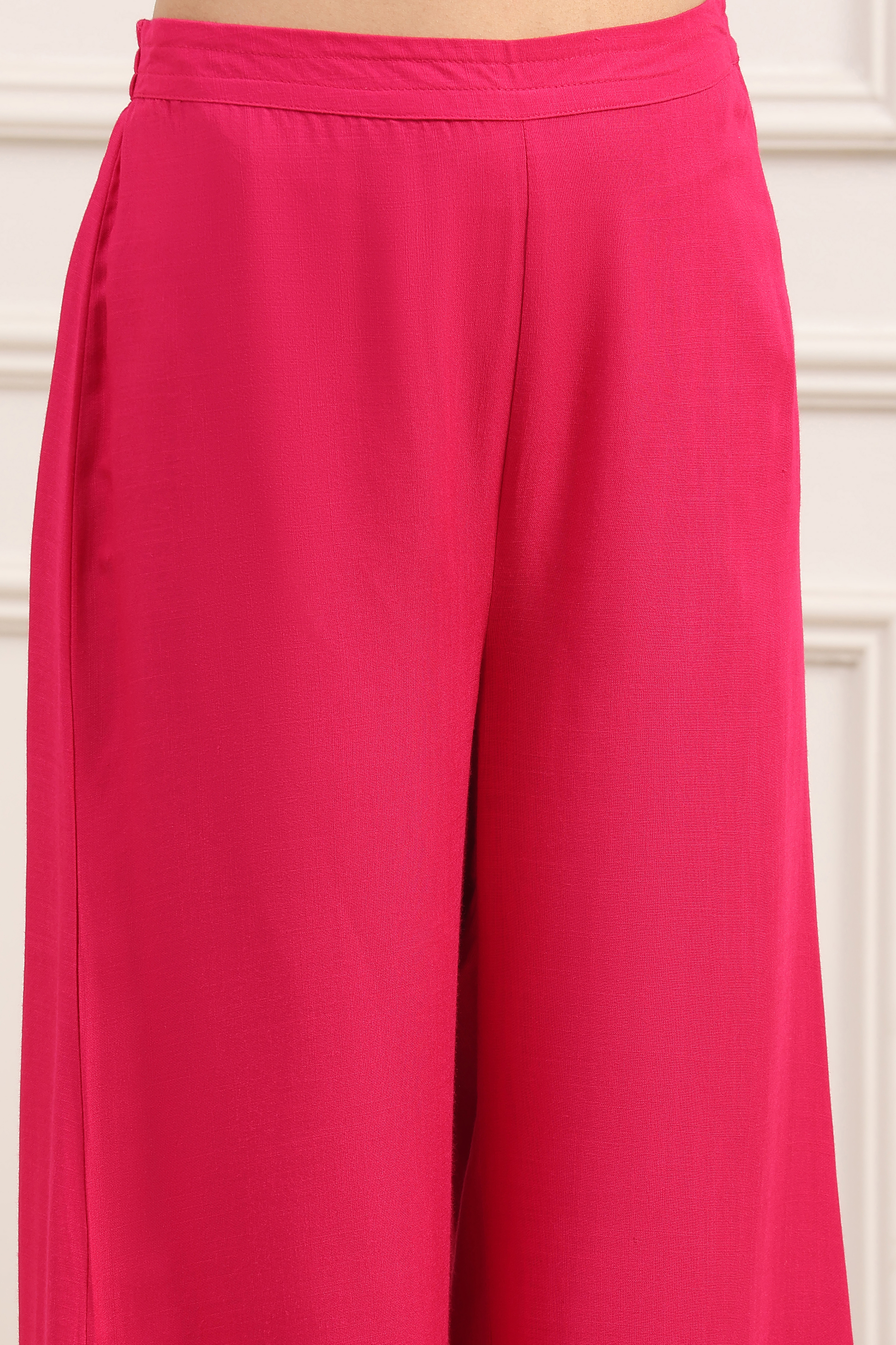 Red Chinon A-Line Suit Set image number 2