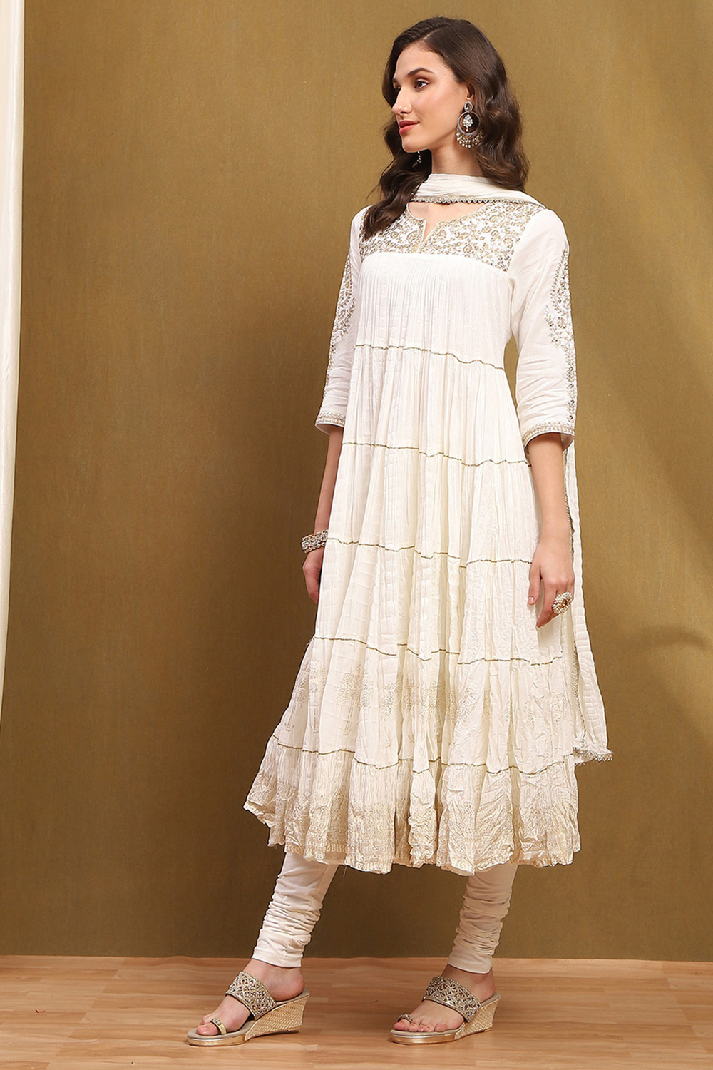 Biba white anarkali sales