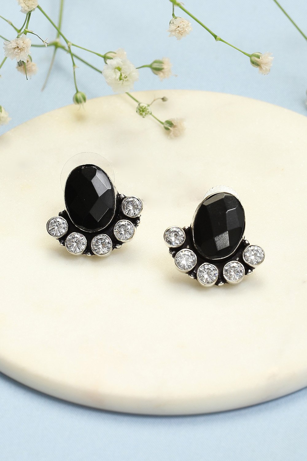 Black Brass Earrings image number 0