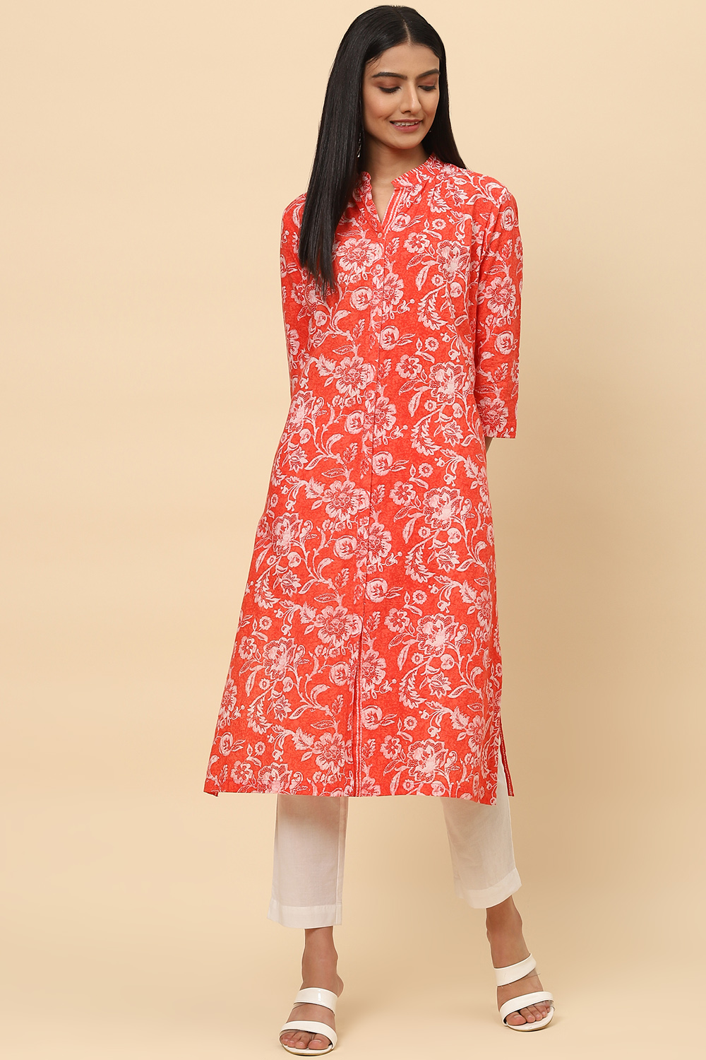 Turquoise Straight Kurta image number 0