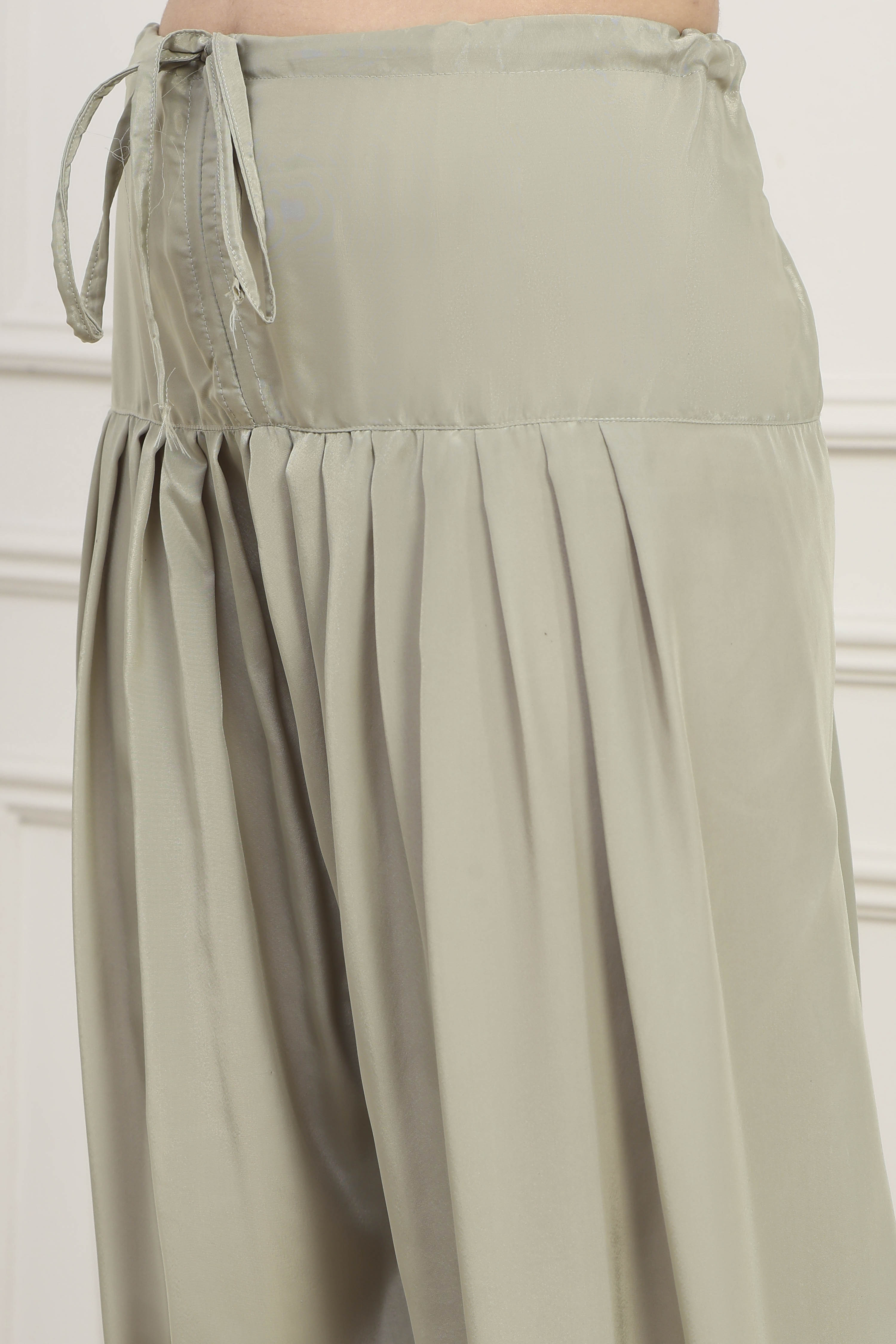 Grey Poly Crepe Digital Print Unstitched Suit Set image number 3