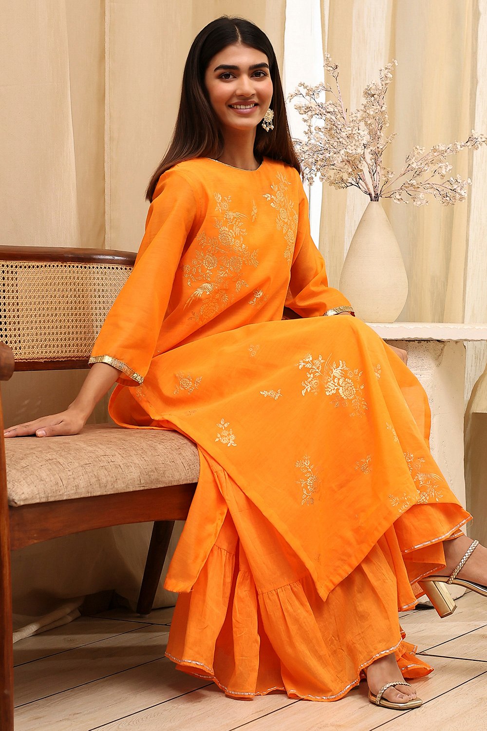 Black Poly Chanderi  Dress image number 0