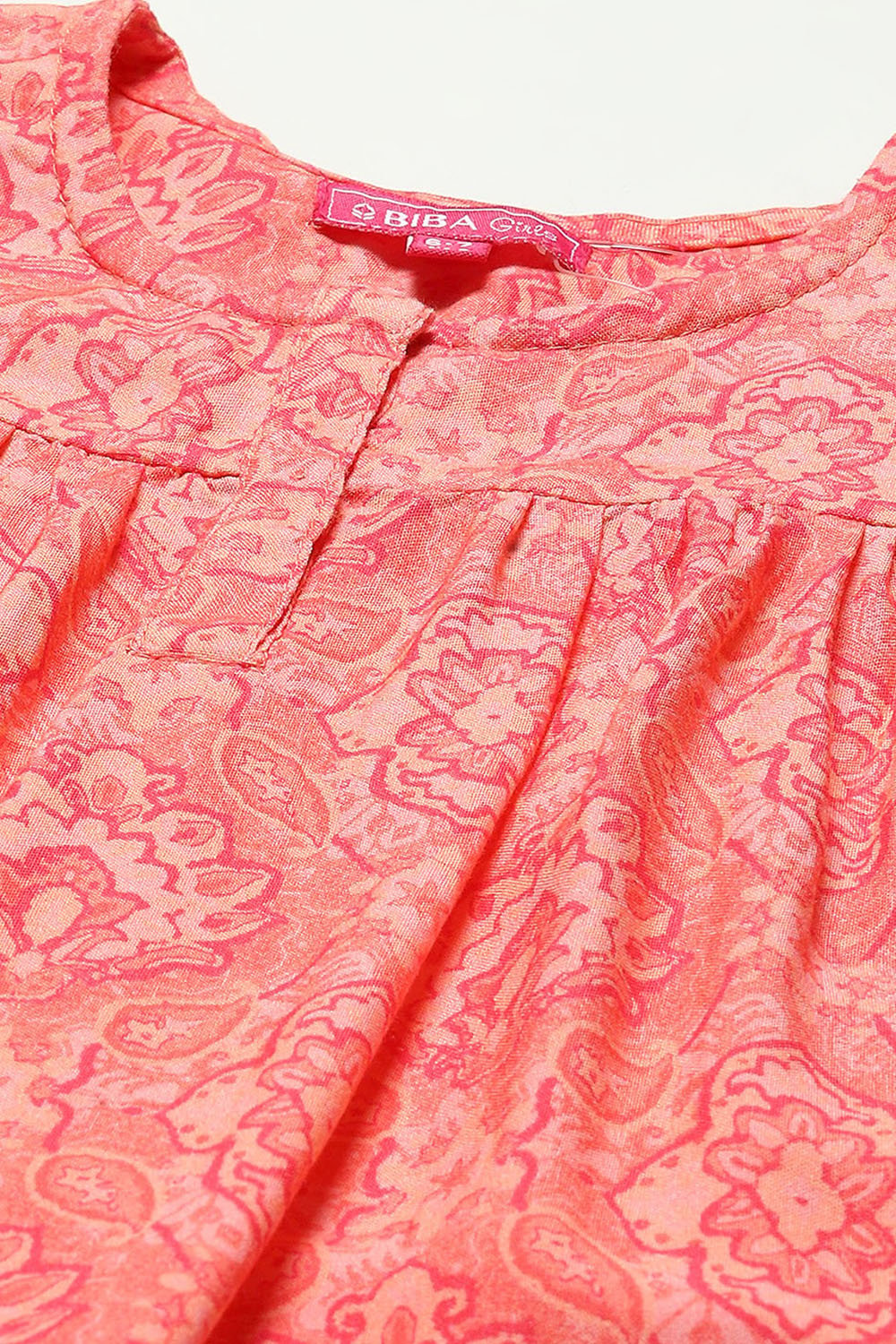 Coral Rayon Printed Sleepwear image number 1