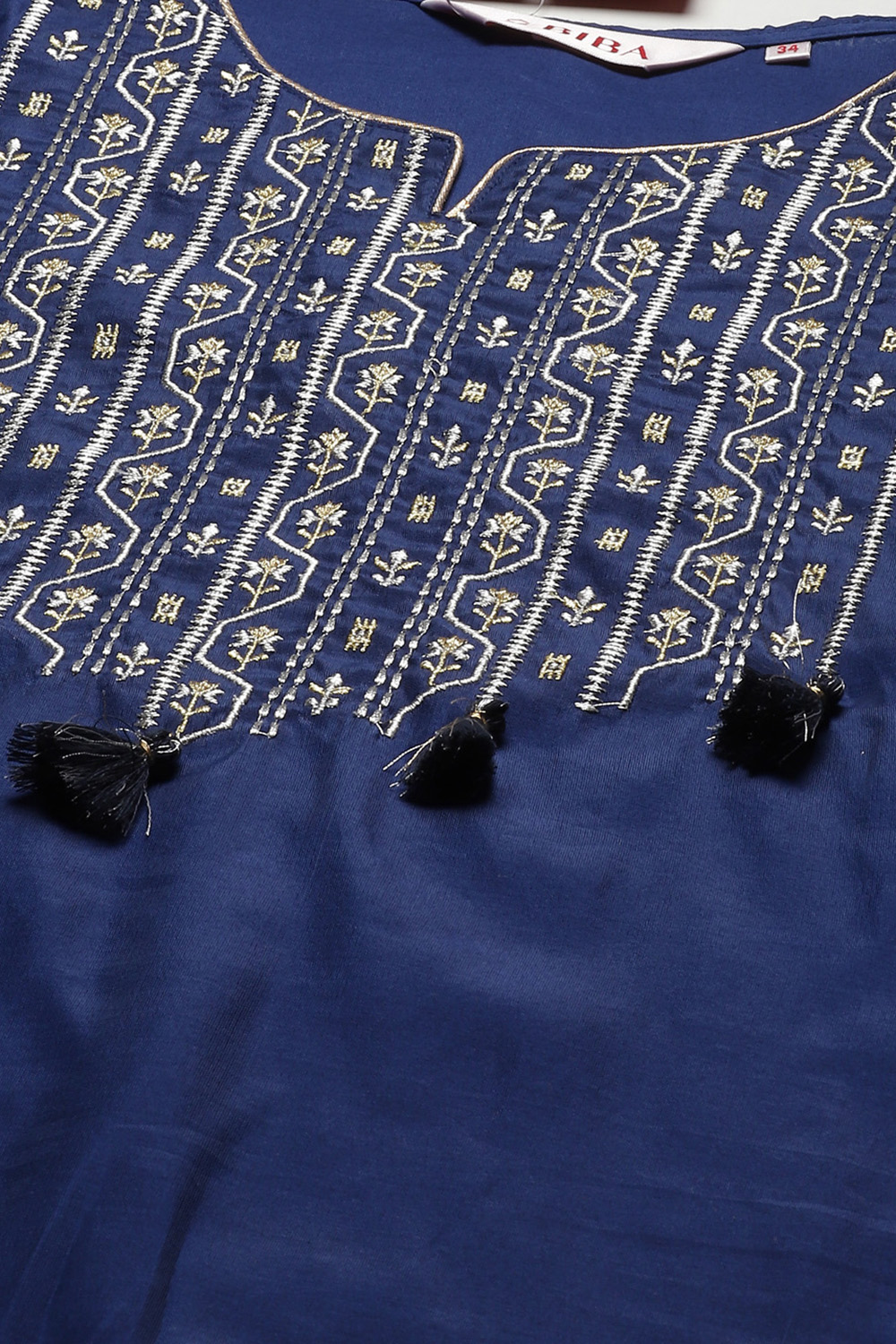 Blue Art Silk Kurta image number 1