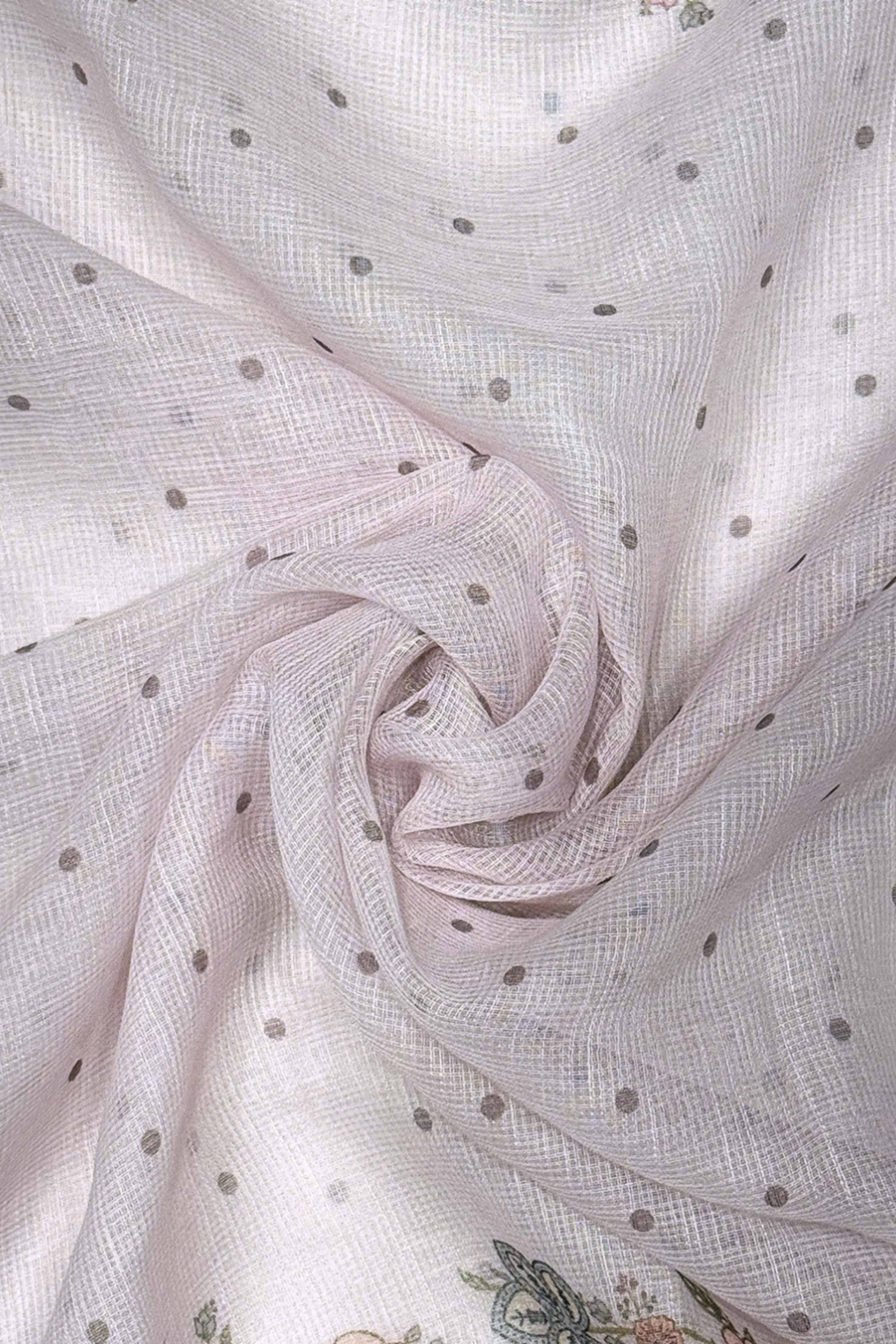 Purple Cotton Printed Unstitched Suit Set image number 2