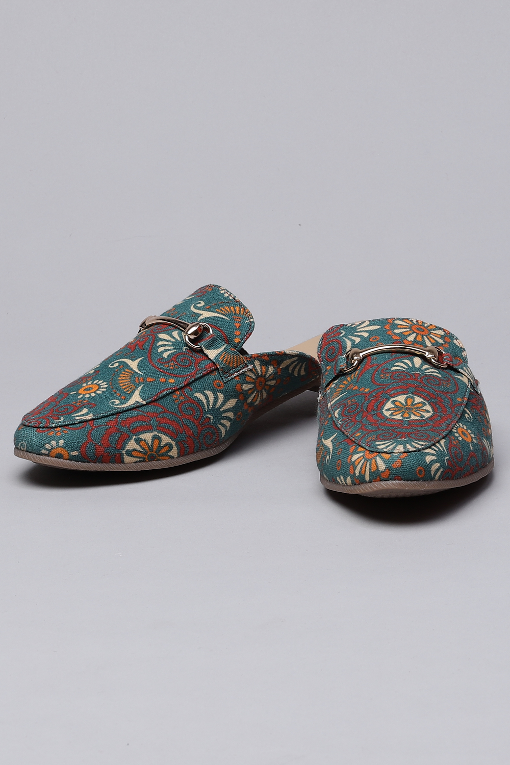 Dark green deals mules
