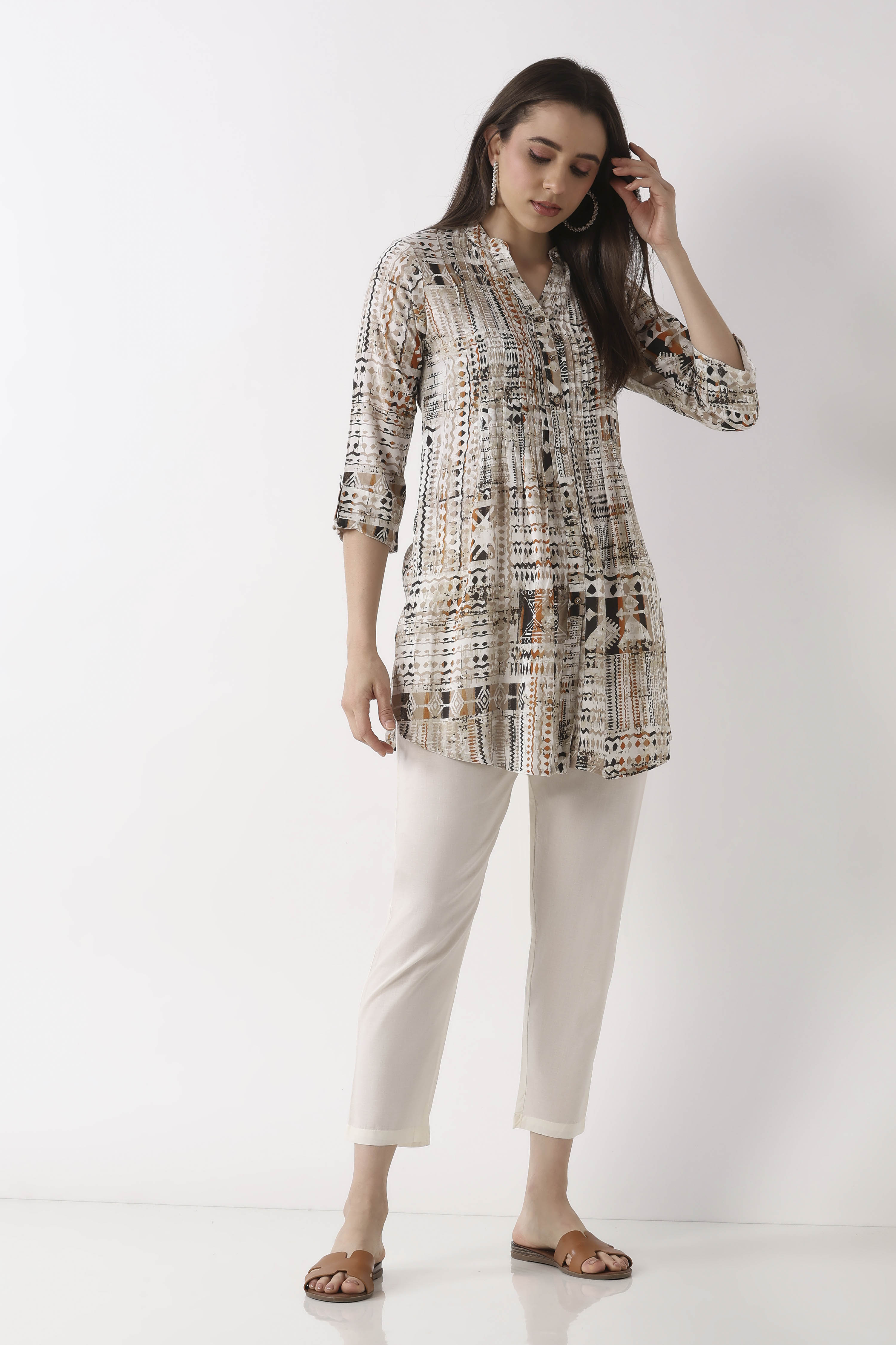 Black Cotton Slim Pants image number 0