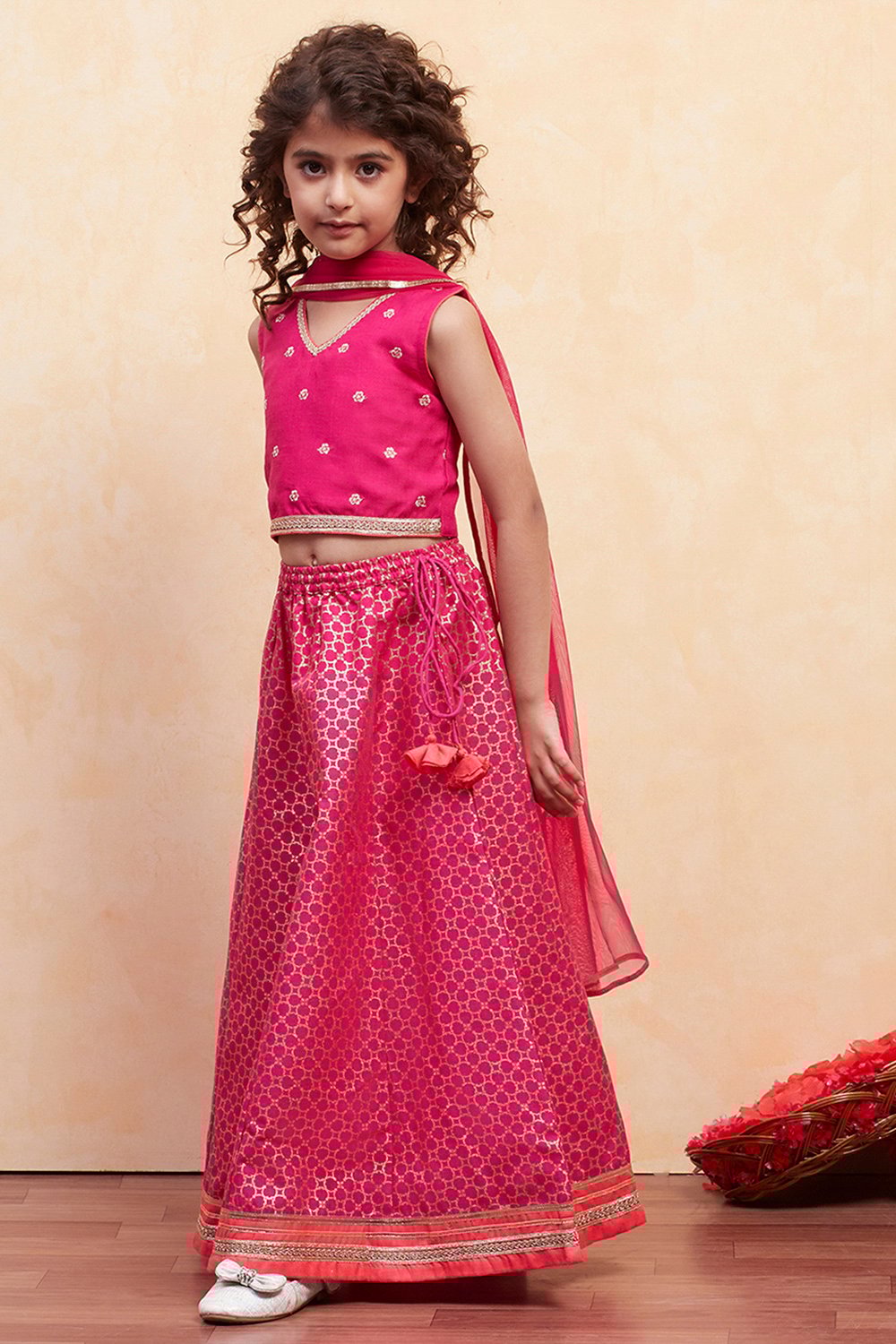 Black Polyester Lehenga Set image number 6