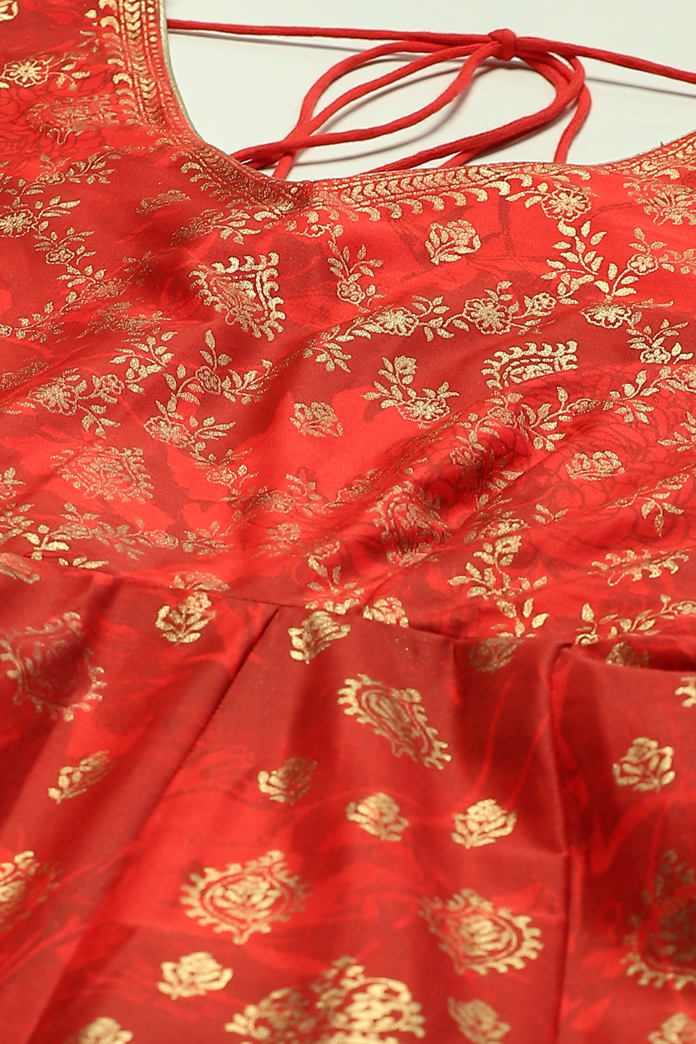 Red Anarkali Kurta Churidar Suit Set image number 1