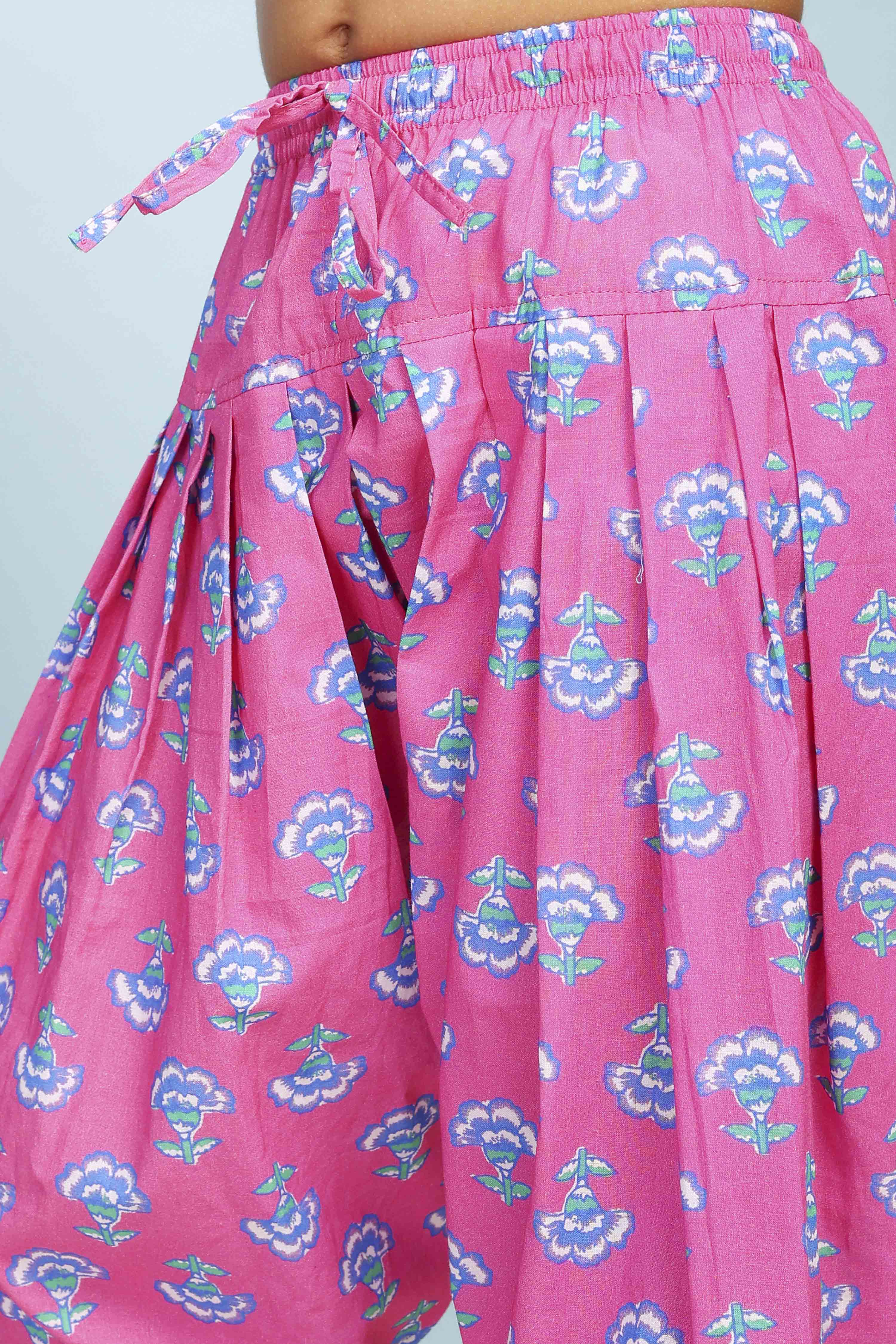 Blue Cotton Printed Straight Suit Set image number 2