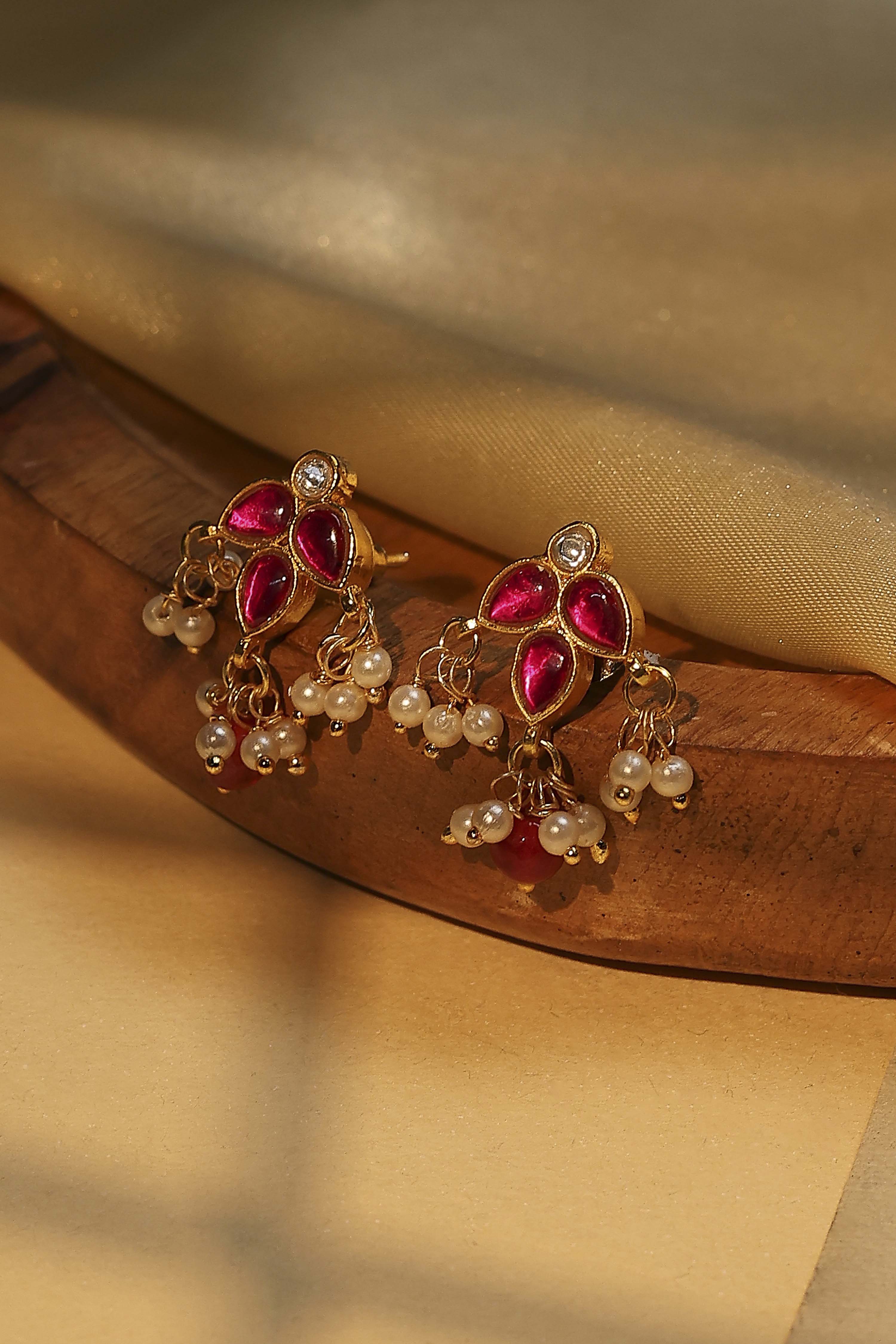 Pink Brass Studs image number 0