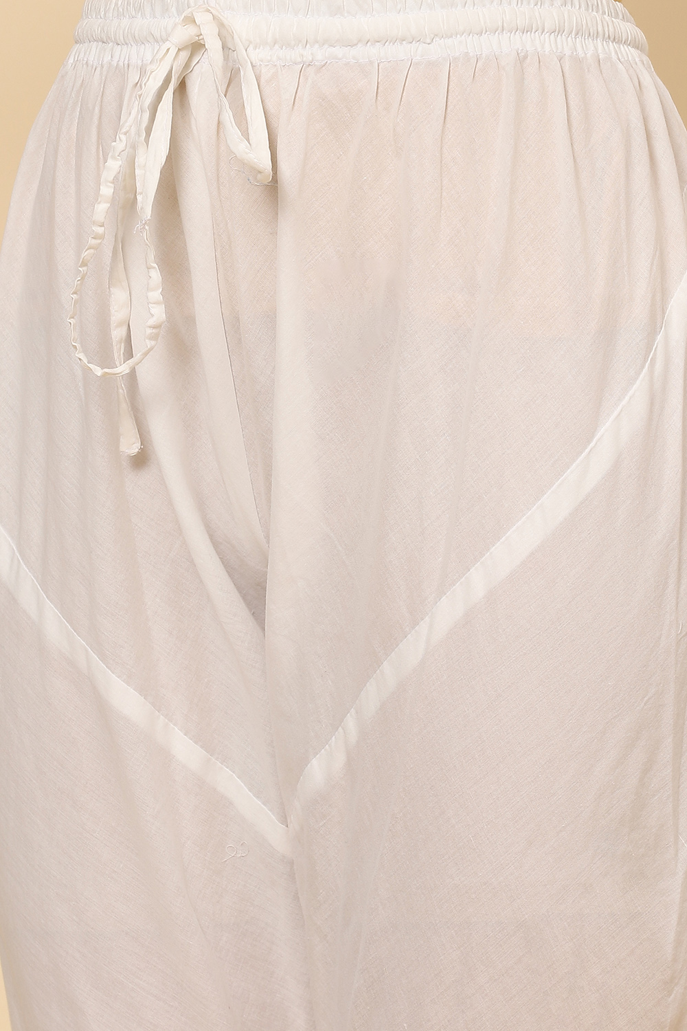 White Blue Cotton Anarkali Kurta Churidar Suit Set image number 3