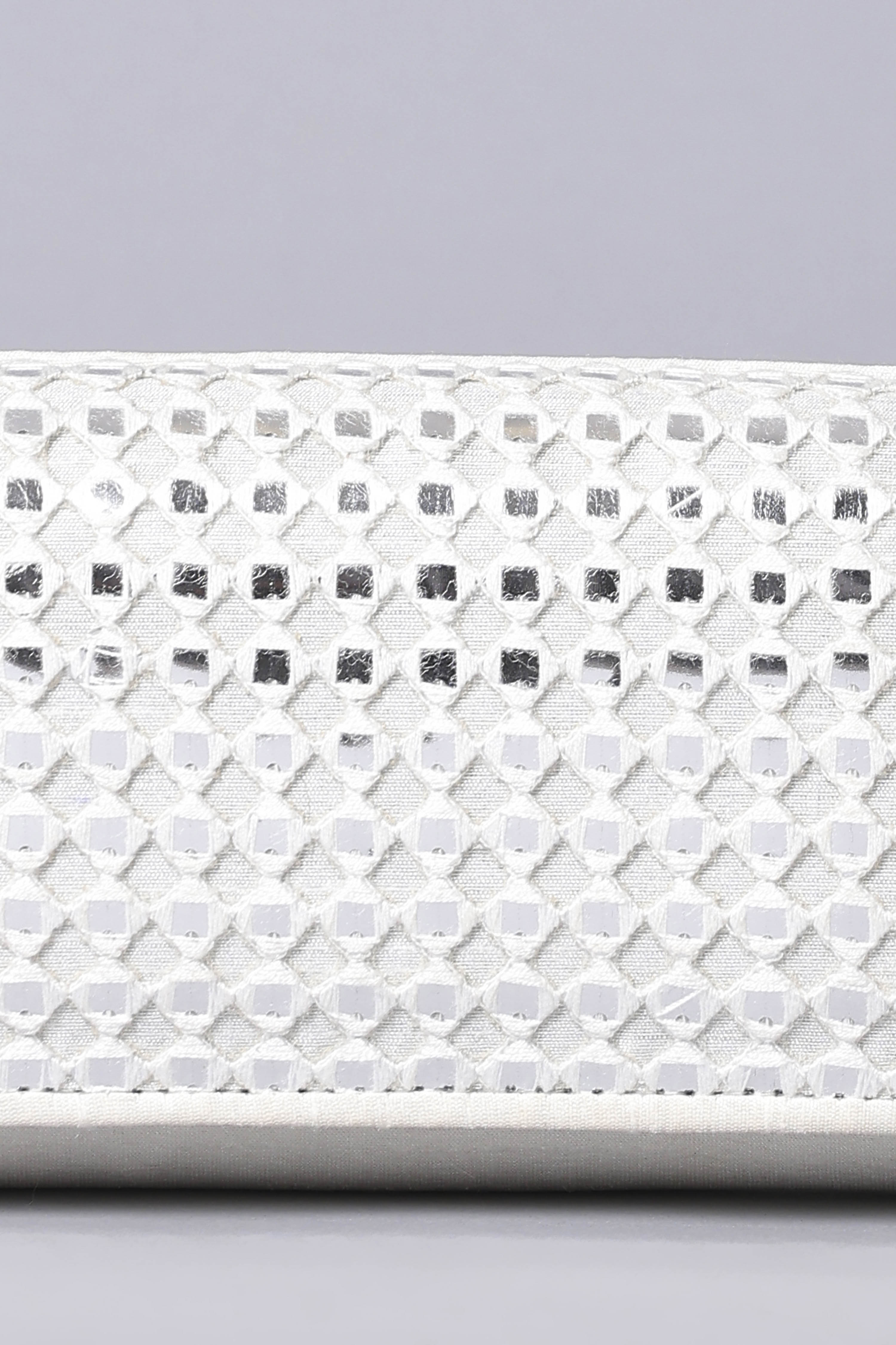 Ivory Mirror Work Clutch image number 1