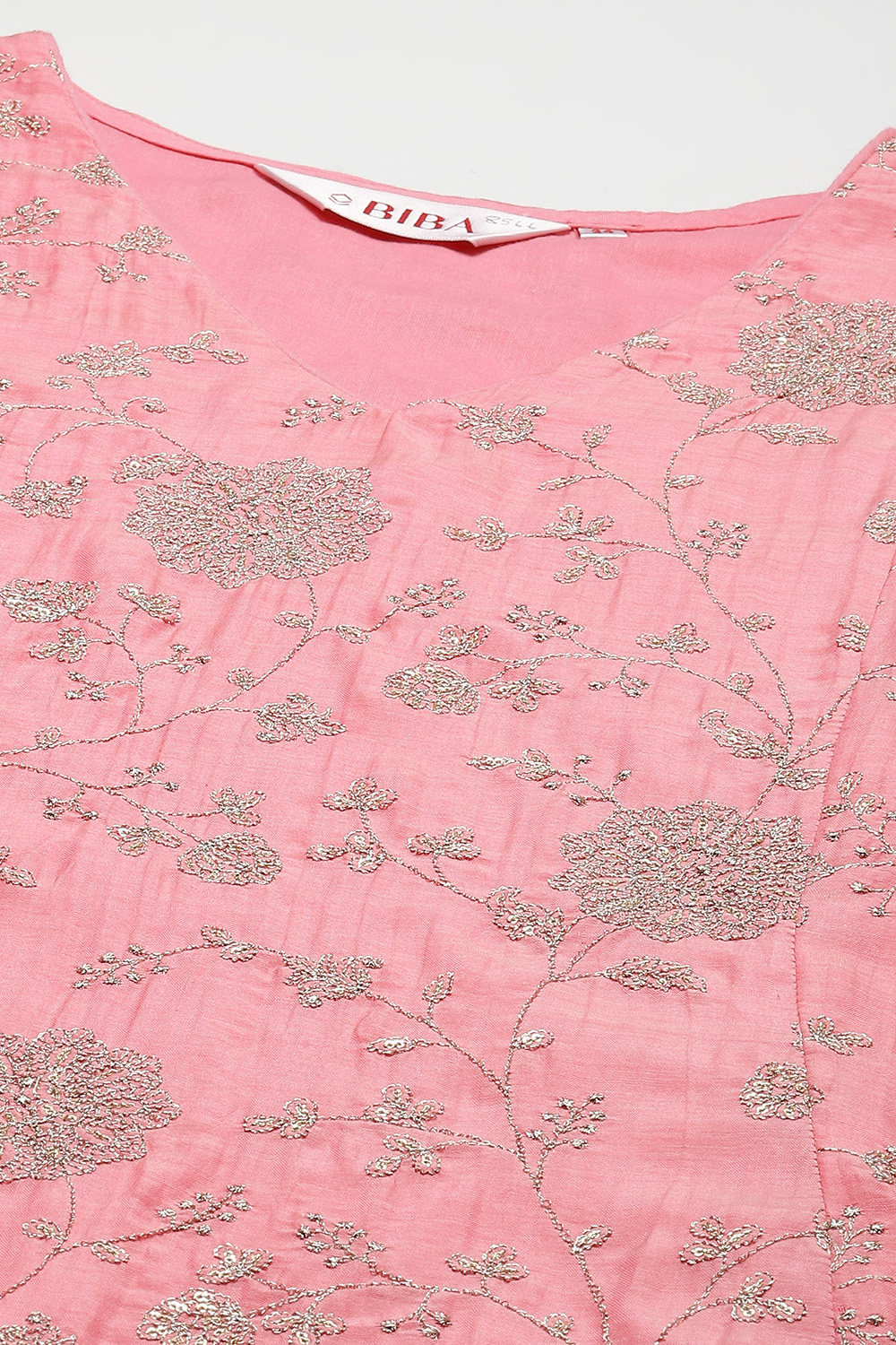 Powder Blue Cotton Blend Kalidar Kurta Palazzo Suit Set image number 1
