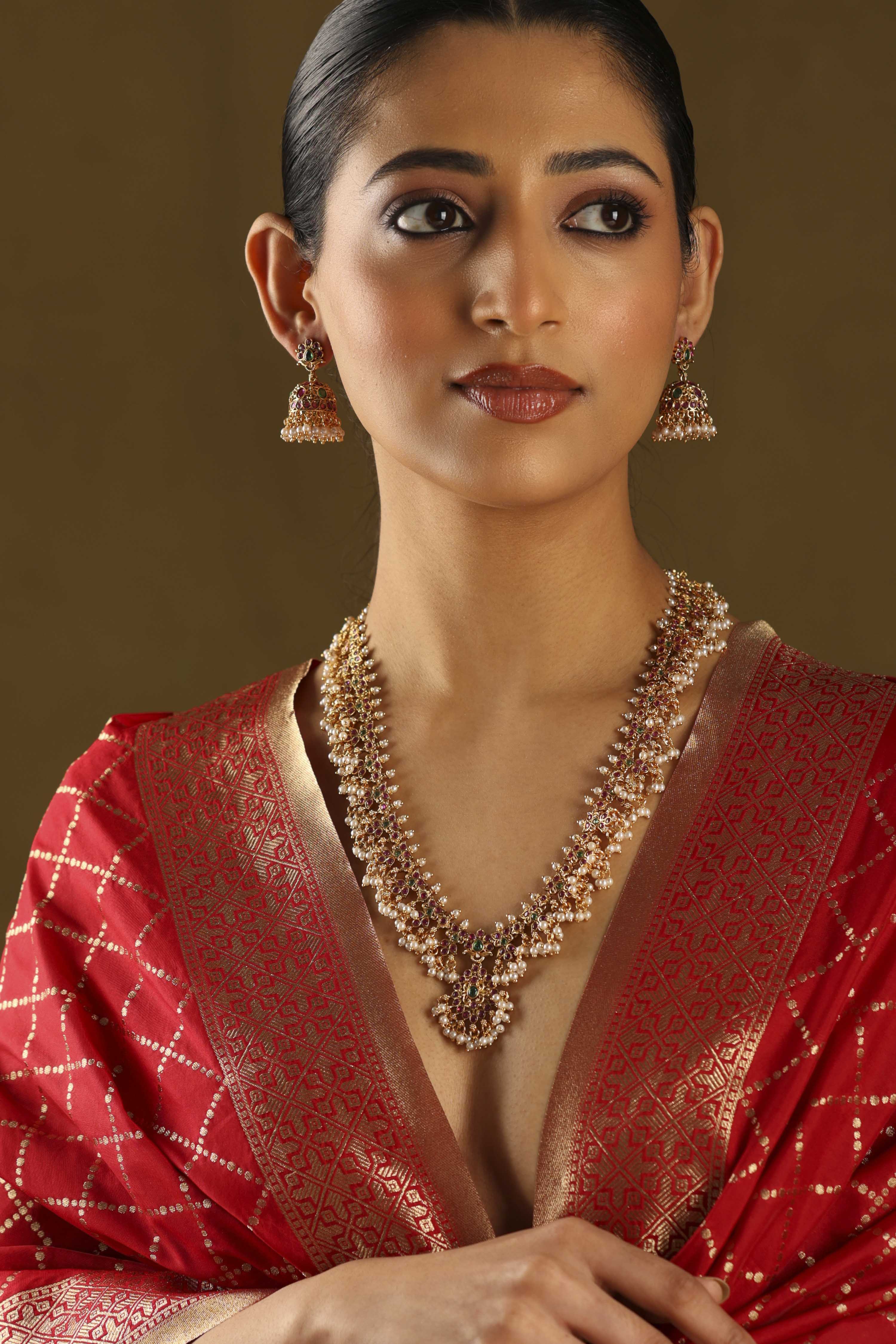 Multicolor Brass Necklace Set image number 3