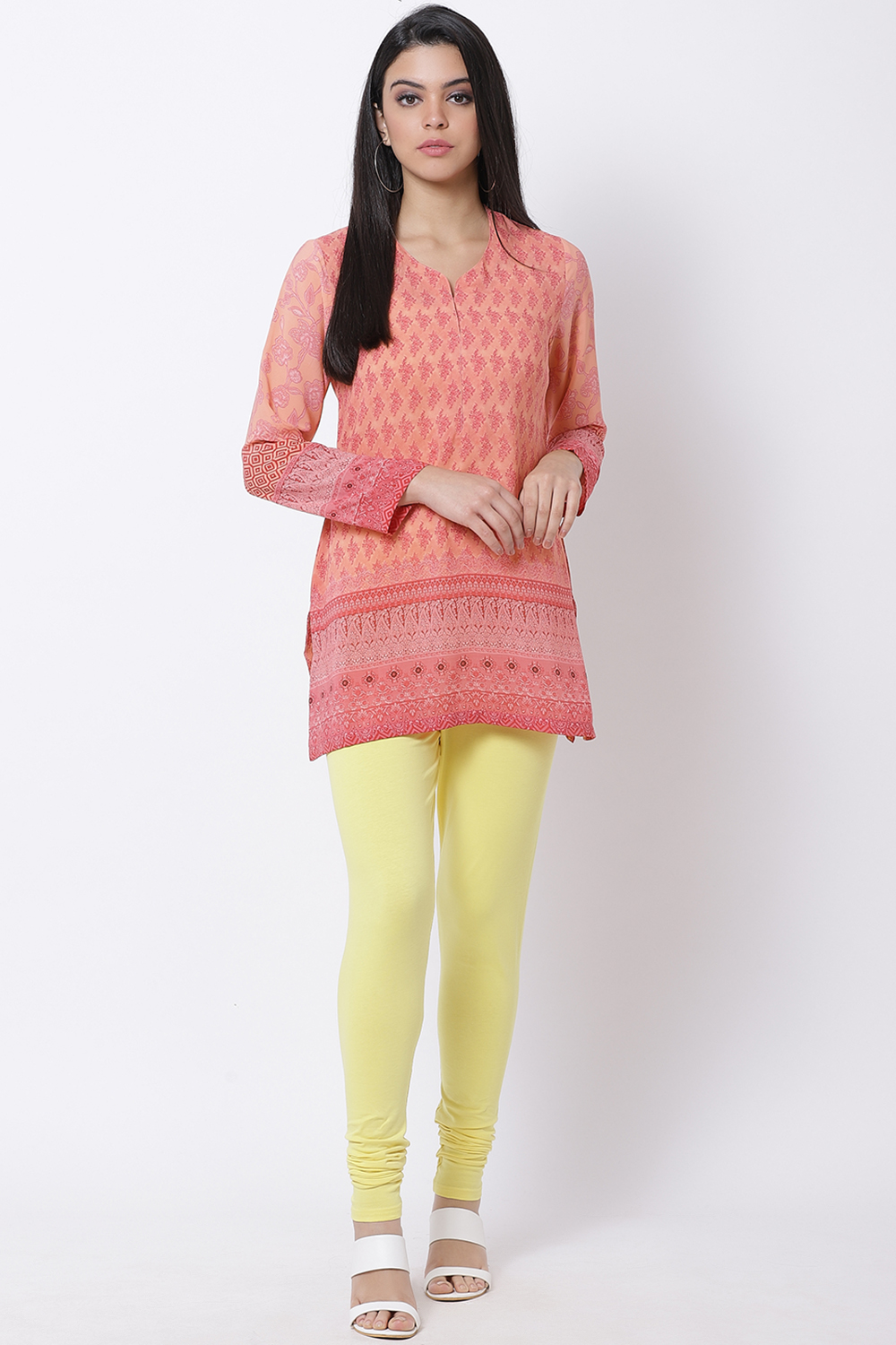 Gold Cotton Lycra Churidar image number 3