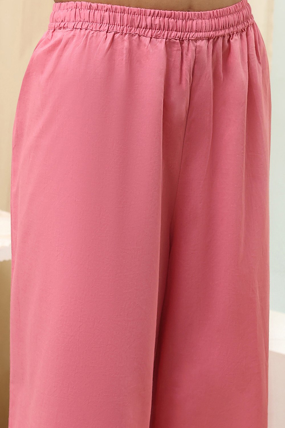 Pink Viscose Kalidar Suit Set image number 2
