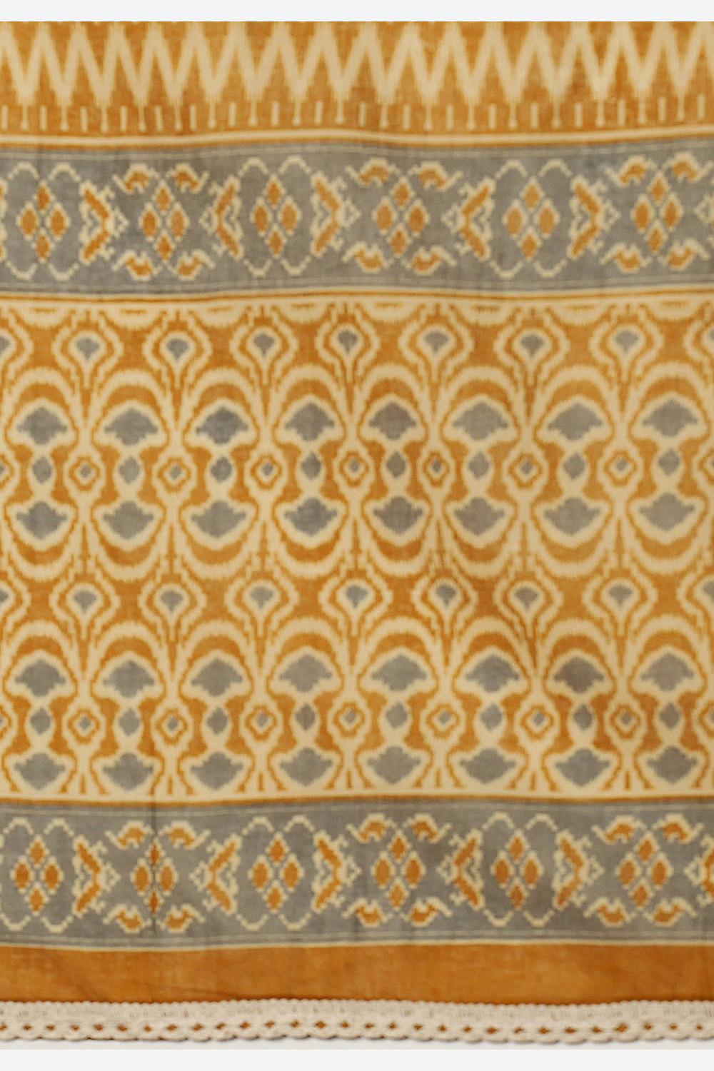 Yellow Cotton Unstitched Suit Set image number 3