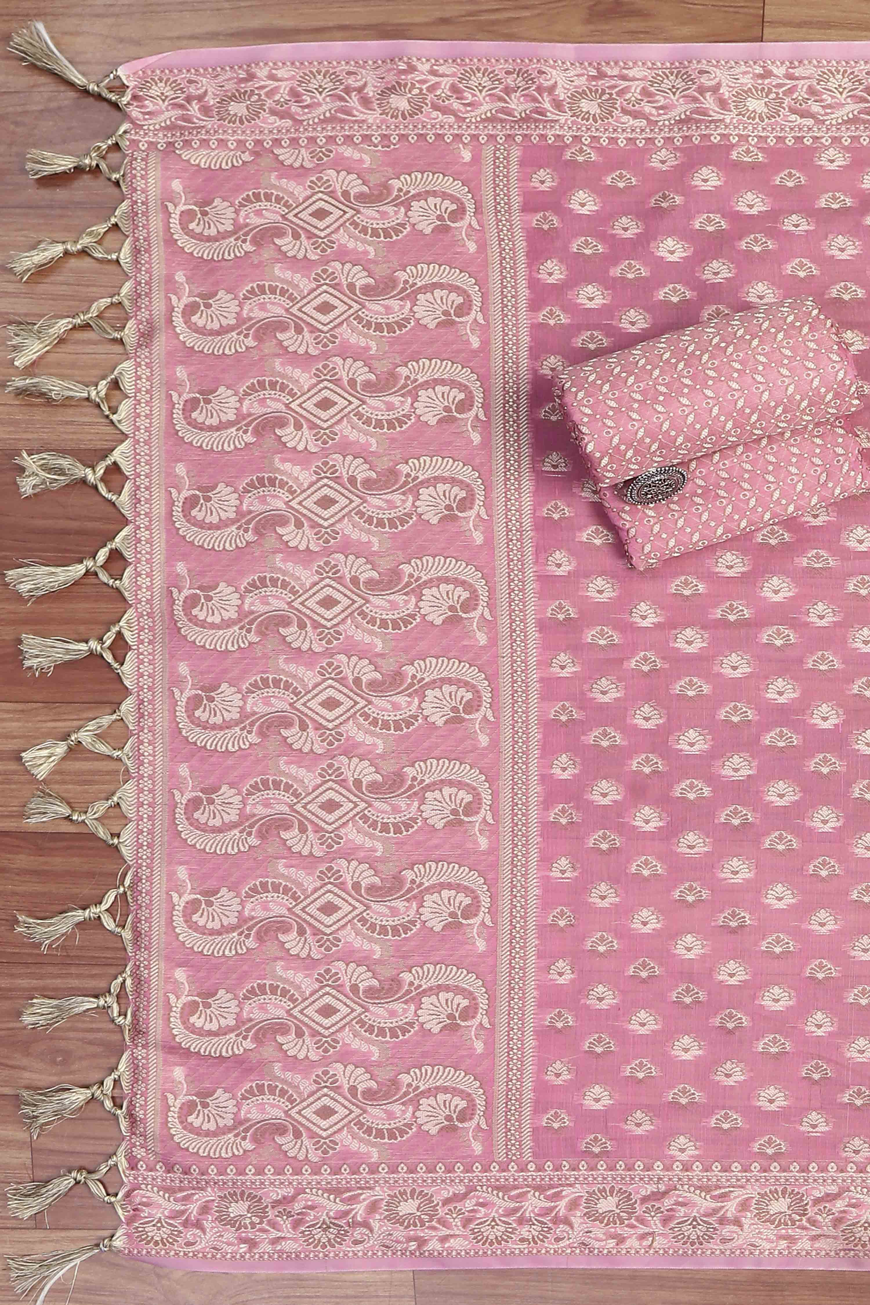 Mehendi Cotton Printed Embroidered Unstitched Suit Set image number 3