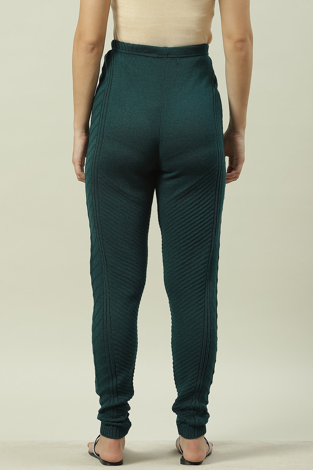 Maroon Acrylic Jeggings image number 4
