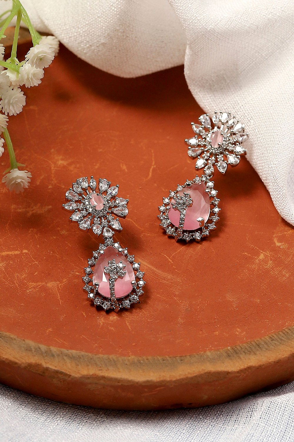 Light Pink Alloy Drop & Danglers image number 0