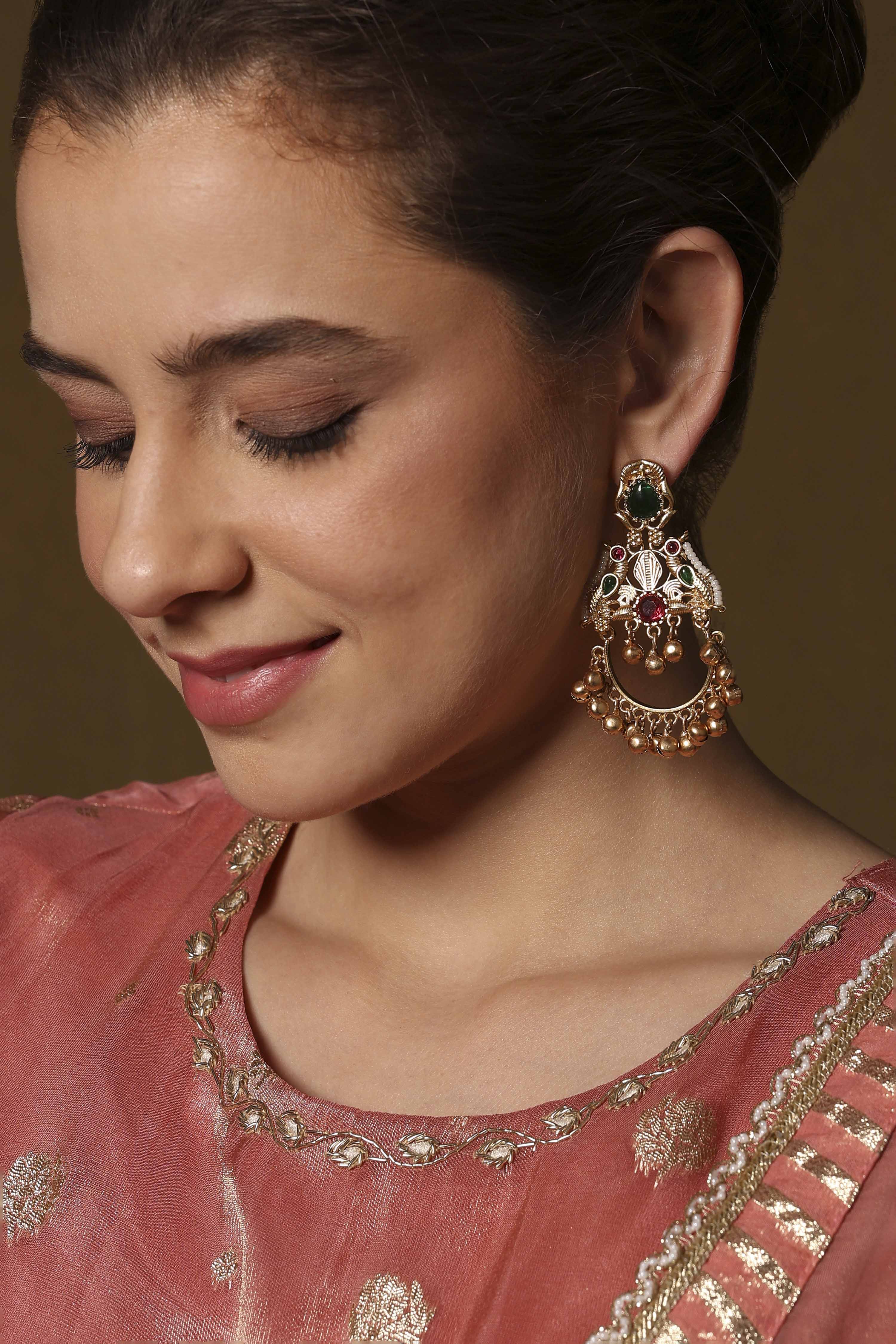 Multicolor Brass Drop & Danglers image number 1