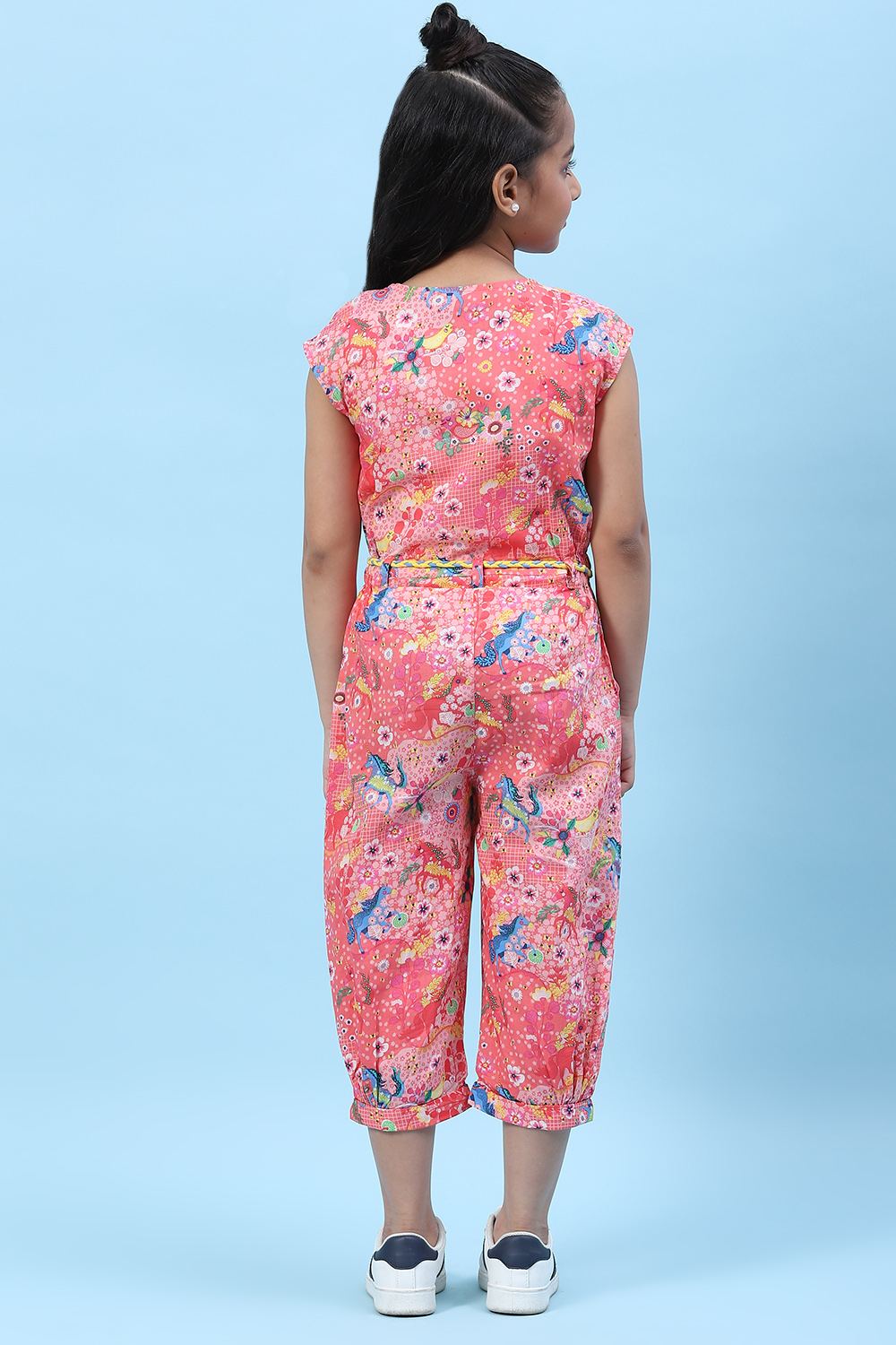 Coral Cotton Jumpsuit image number 4