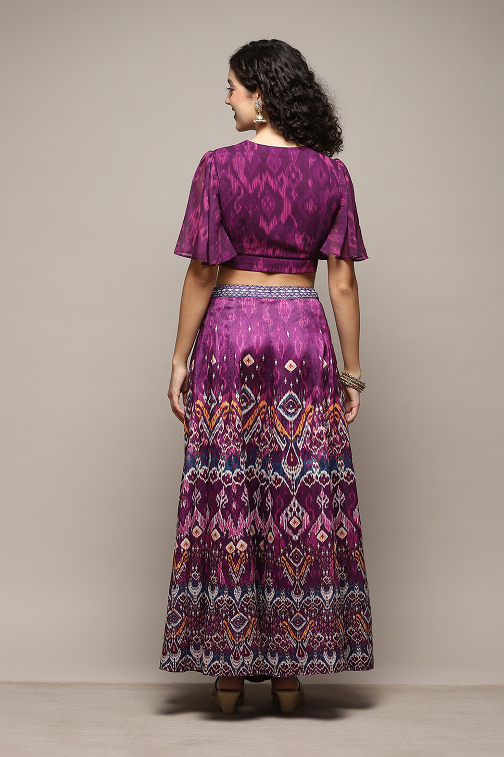 Pink & Purple Polyester Printed 2 Piece Set image number 4