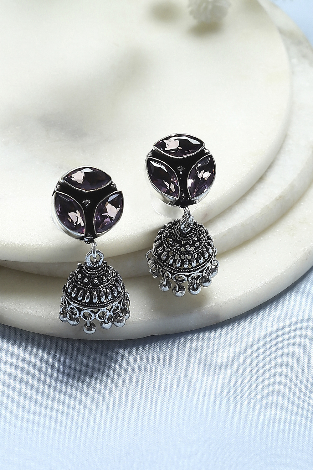 Light Purple Stone Earrings image number 0