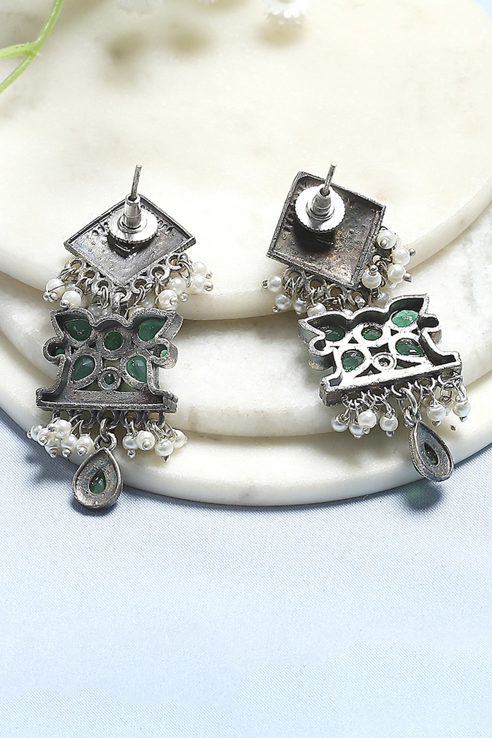 Green Brass Drop & Danglers image number 2