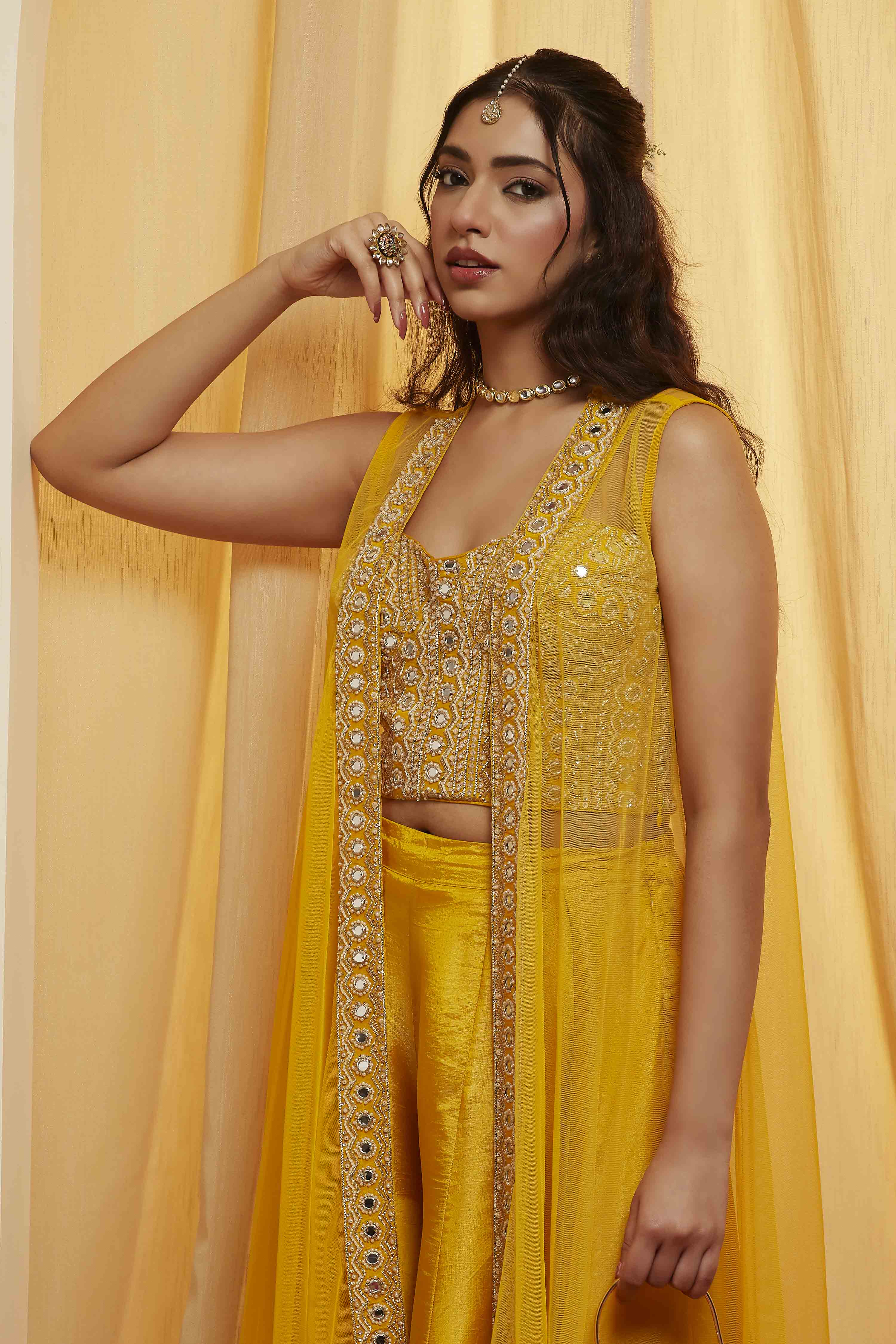 Pink Viscose Rayon Kalidar Fusion Set image number 1